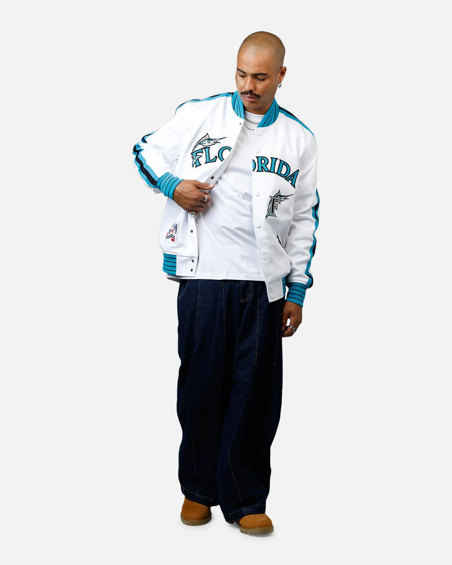 Pro Standard Florida Marlins Double Knit Jacket White sold by Culture Kings product image thumbnail 3