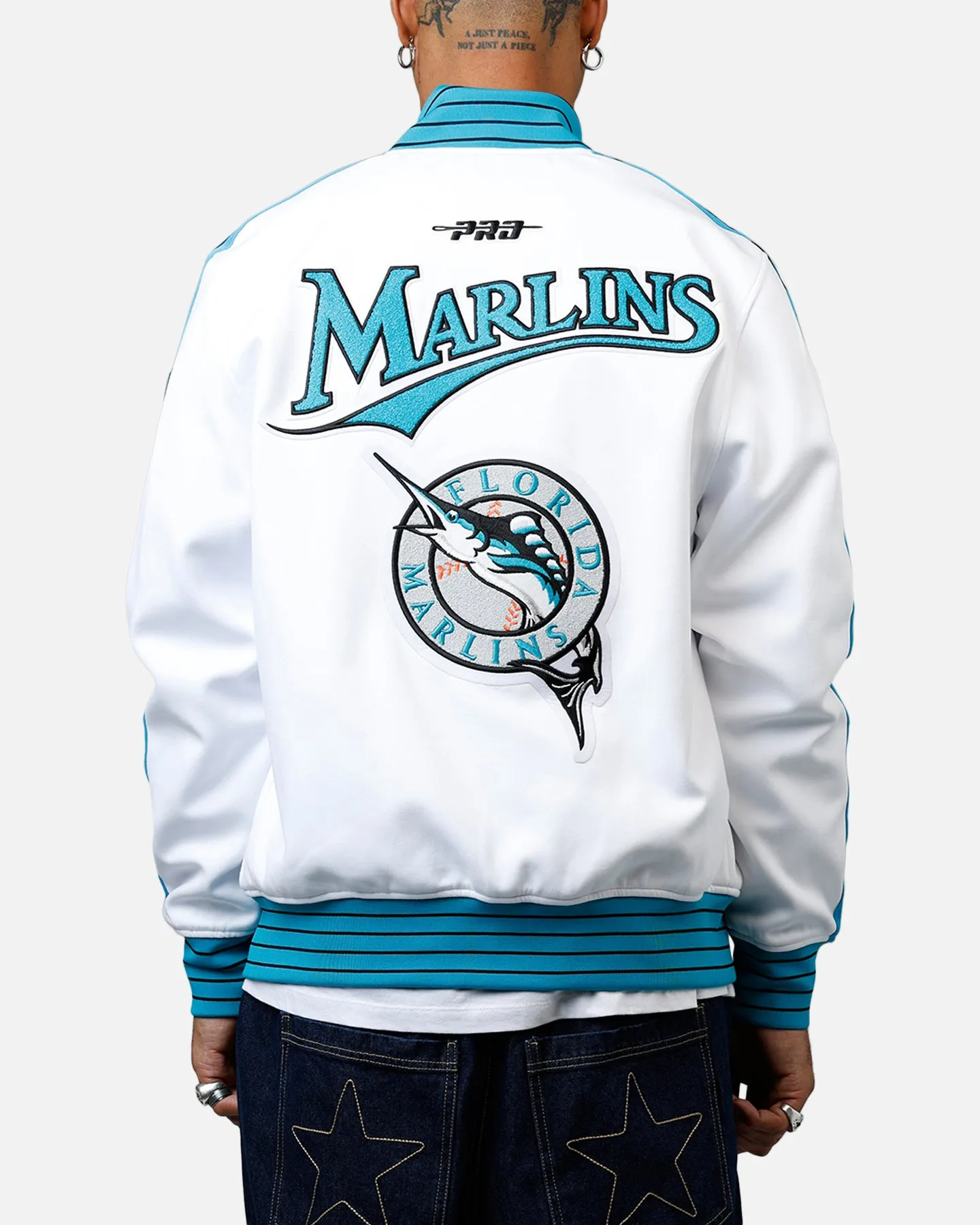 Pro Standard Florida Marlins Double Knit Jacket White sold by Culture Kings