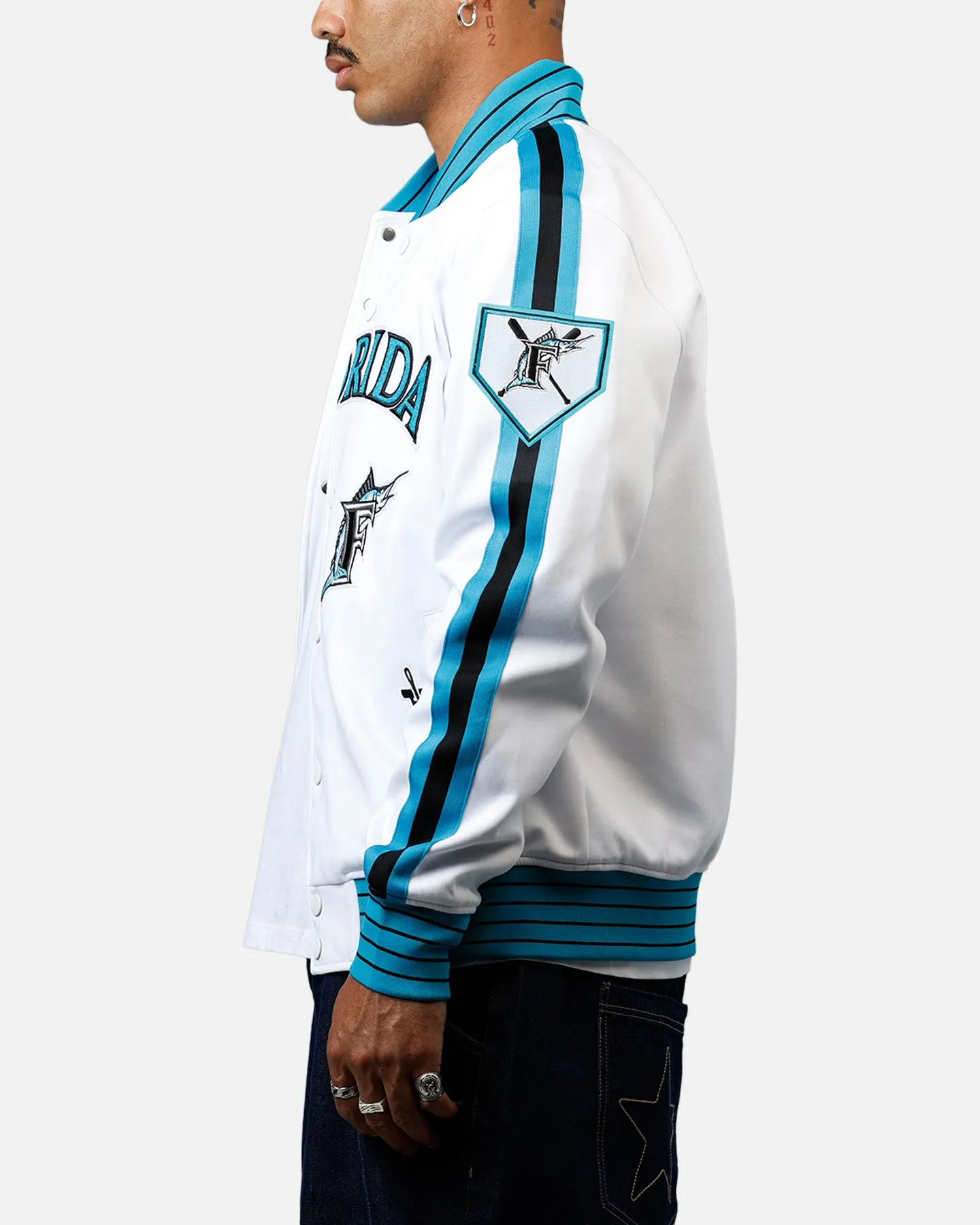 Pro Standard Florida Marlins Double Knit Jacket White sold by Culture Kings product image thumbnail 5