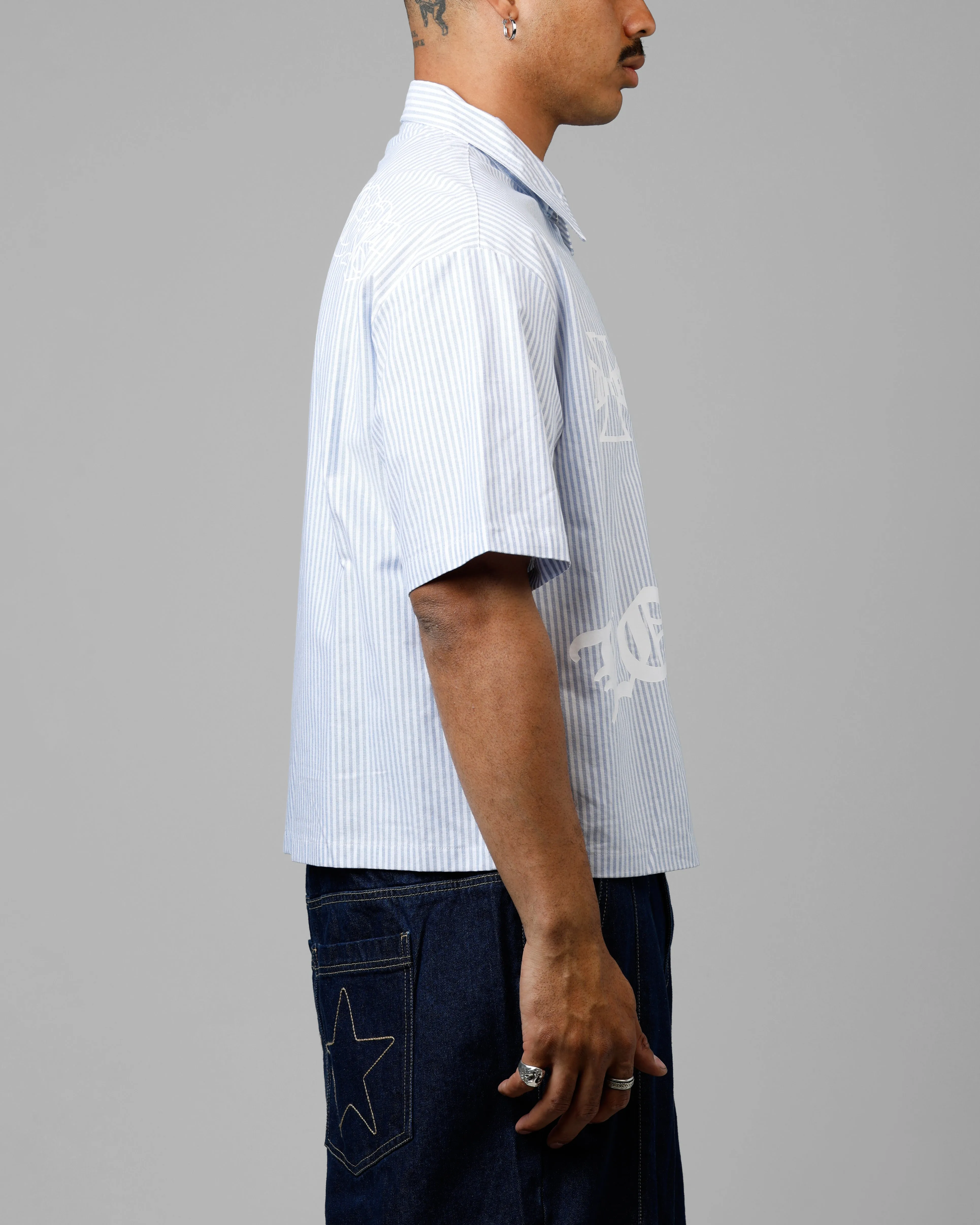 Loiter Chopper Work Shirt Blue/White sold by Culture Kings product image thumbnail 4