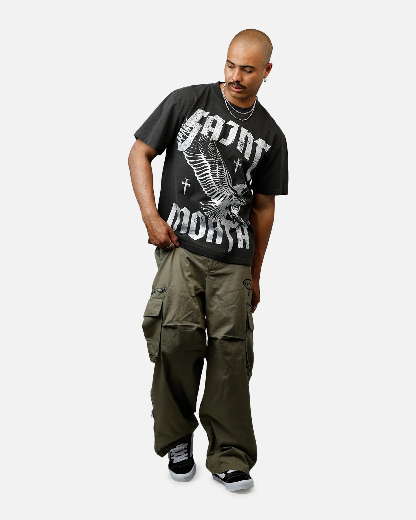 Saint Morta Ride Or Die Boxy T-Shirt Black Wash sold by Culture Kings product image thumbnail 3