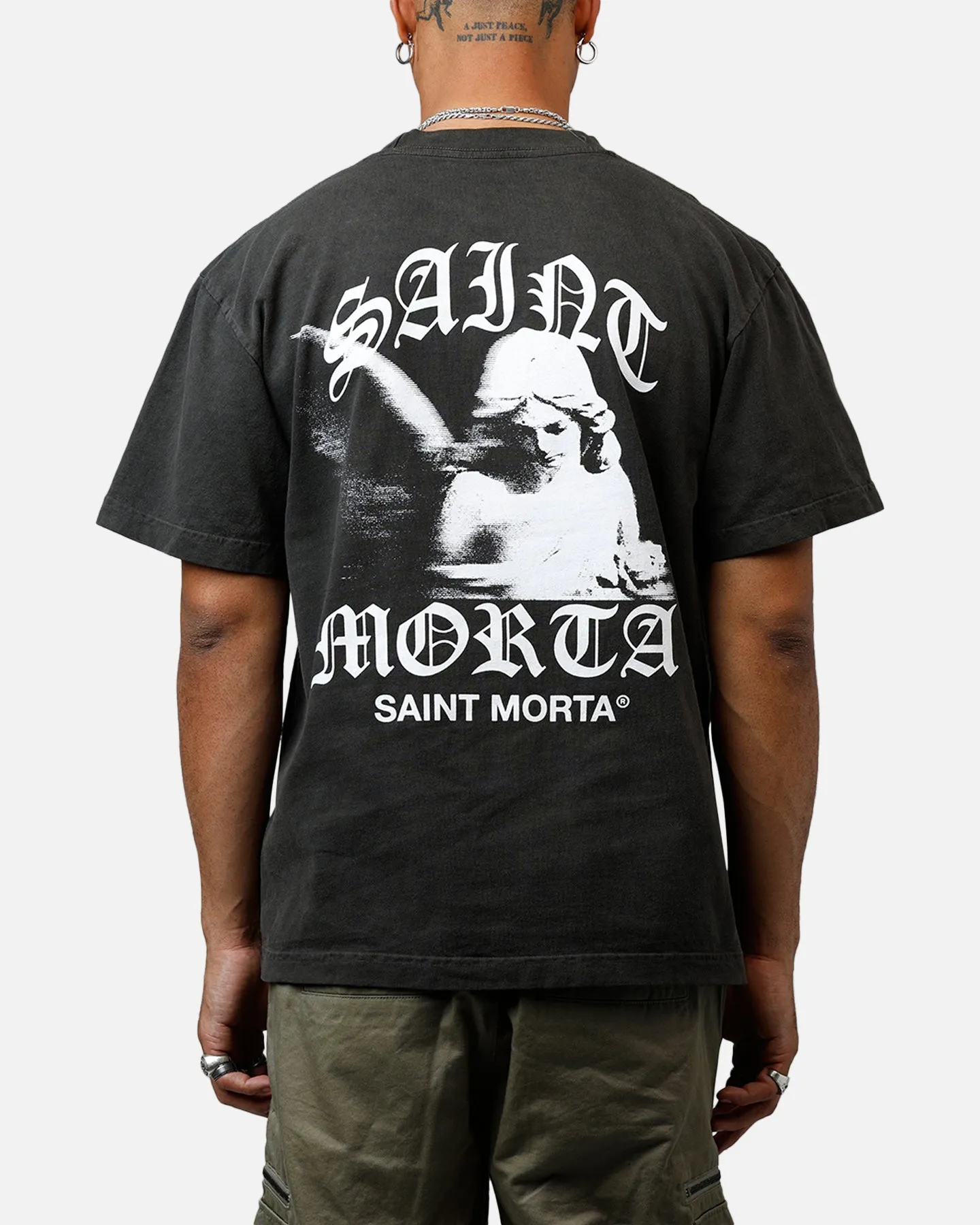Saint Morta Maiden Boxy T-Shirt Black Wash sold by Culture Kings