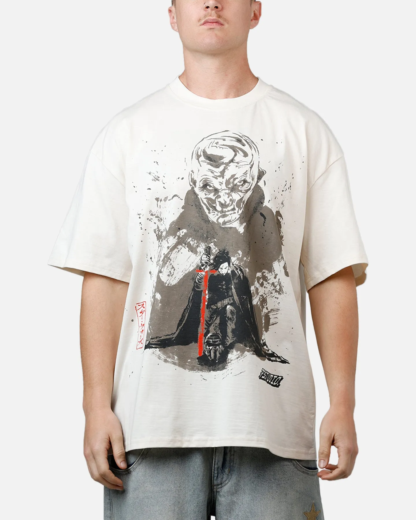 73Studio Star Wars Takumi Last Jedi Vintage T-Shirt Off White sold by Culture Kings