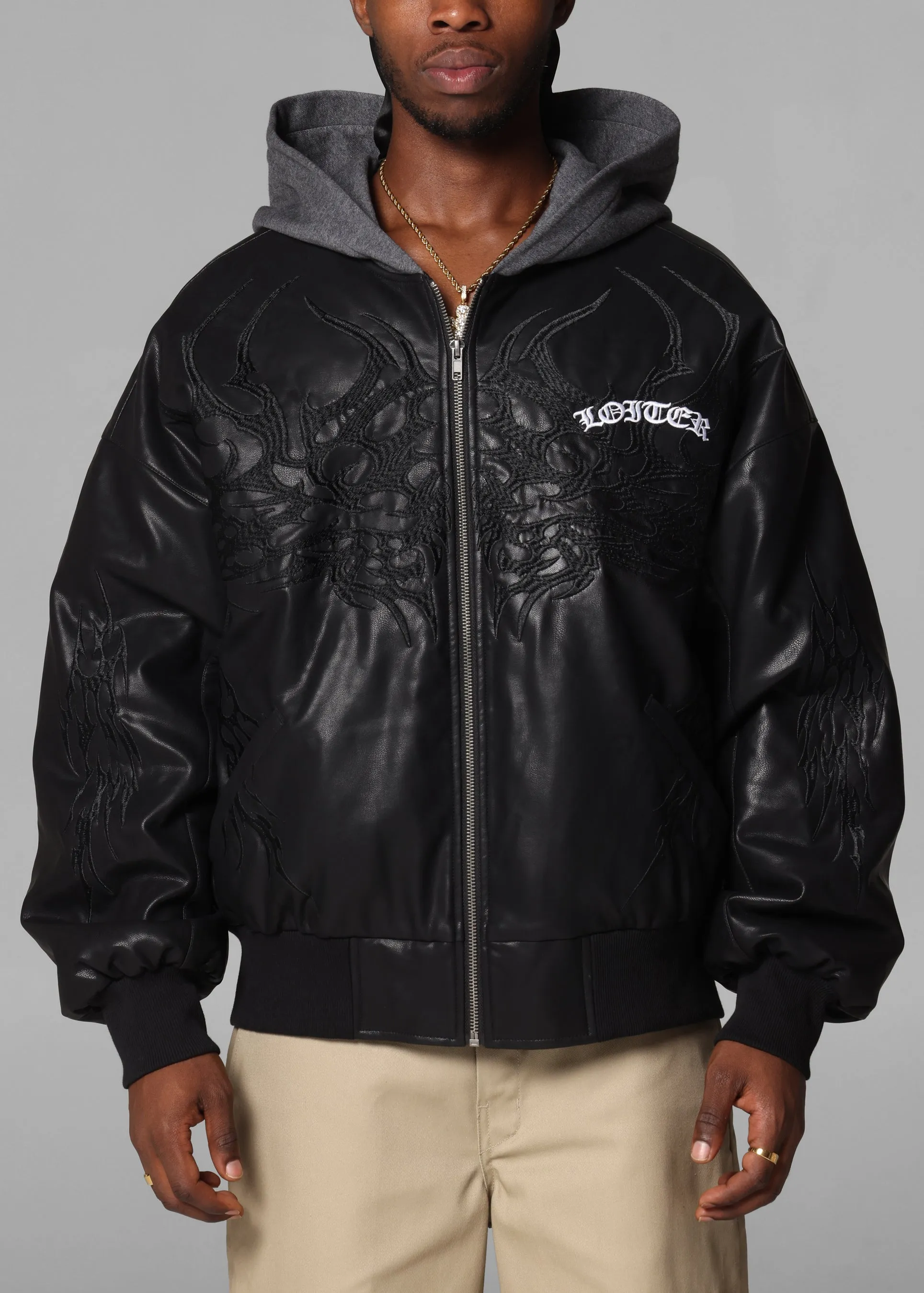 Loiter Star Wars Sith Bomber Jacket Washed Black sold by Culture Kings