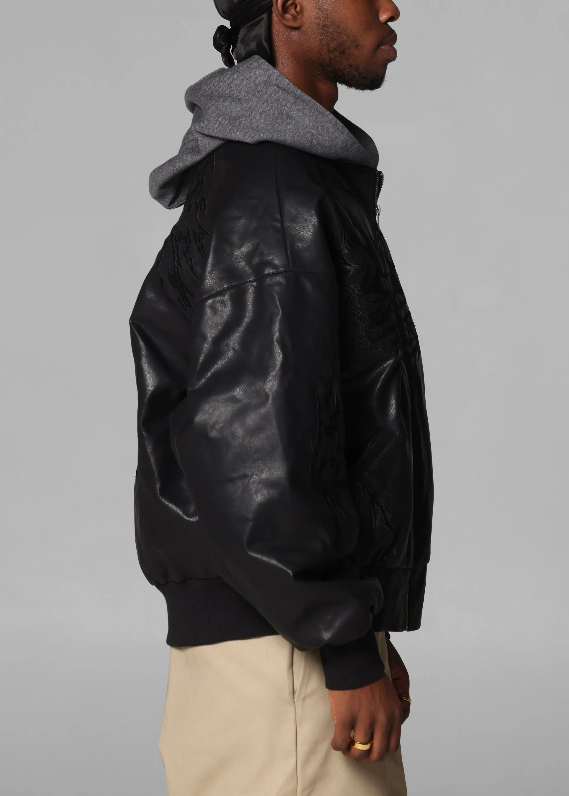 Loiter Star Wars Sith Bomber Jacket Washed Black sold by Culture Kings product image thumbnail 5