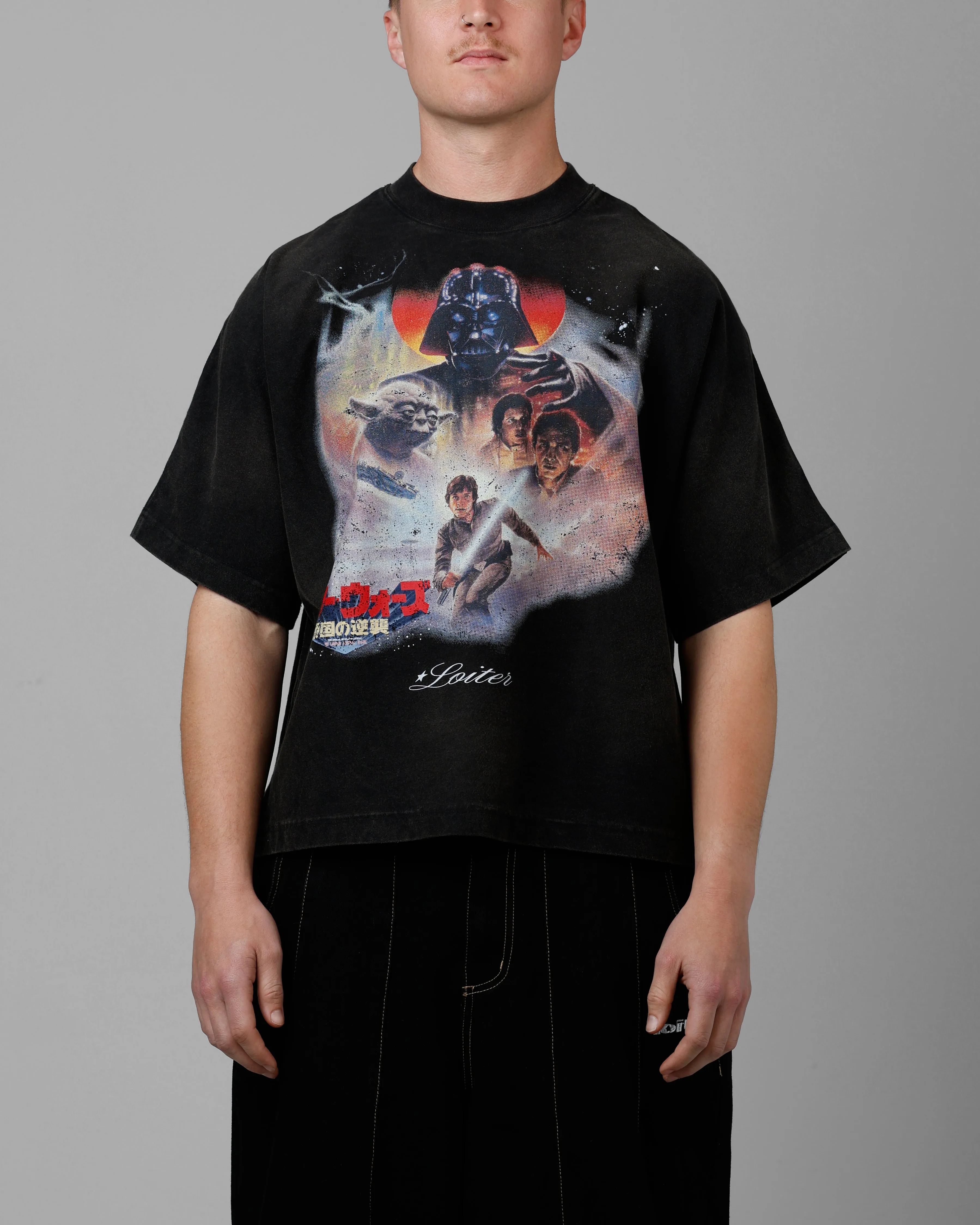 Loiter Star Wars Vintage T-Shirt Washed Black sold by Culture Kings