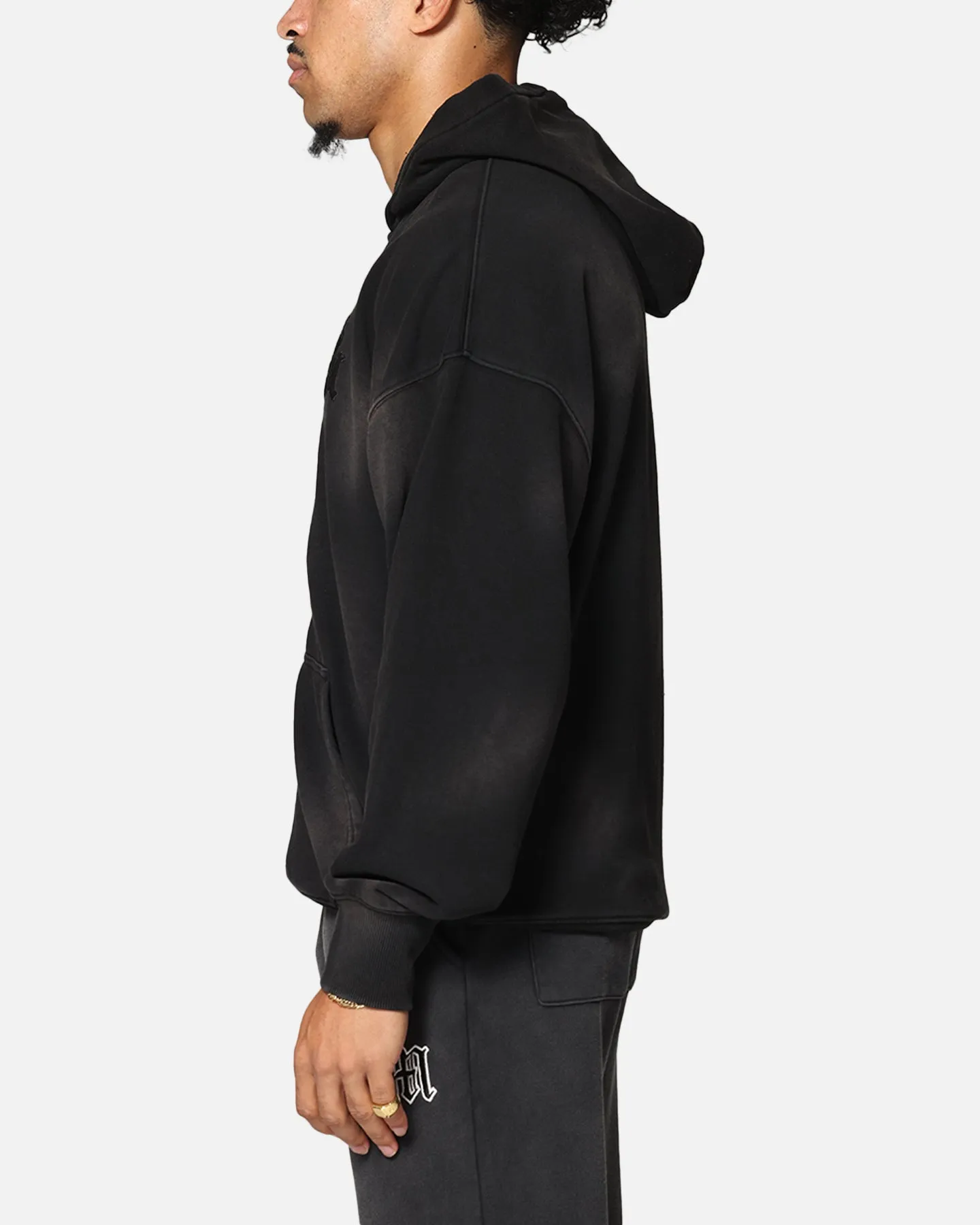 Saint Morta Gothic Zip Hoodie Sunfade Black sold by Culture Kings product image thumbnail 5