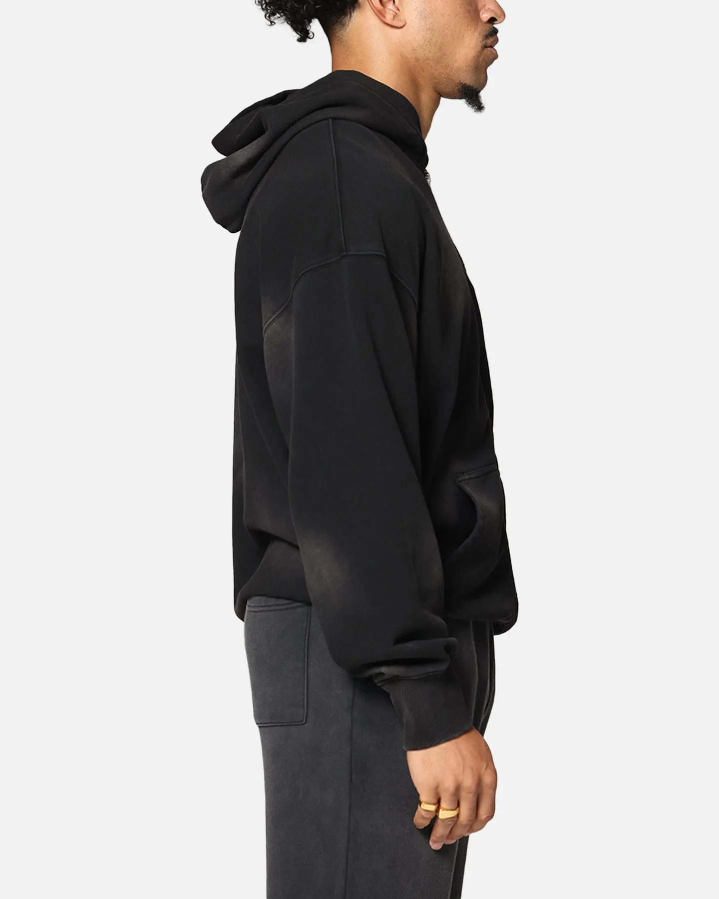 Saint Morta Gothic Zip Hoodie Sunfade Black sold by Culture Kings product image thumbnail 4