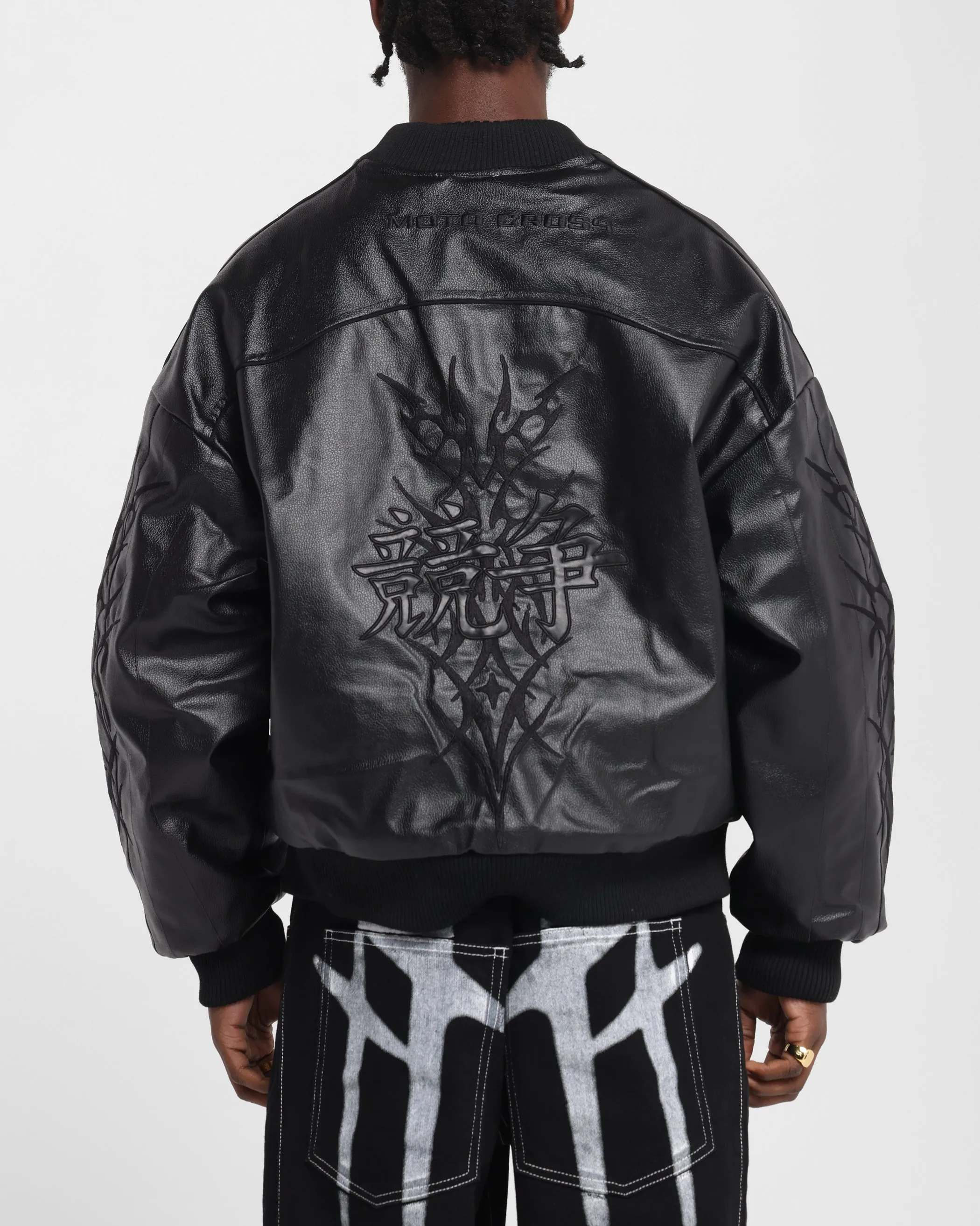 Loiter Tokyo Drift Vegan Leather Jacket Black sold by Culture Kings product image thumbnail 2