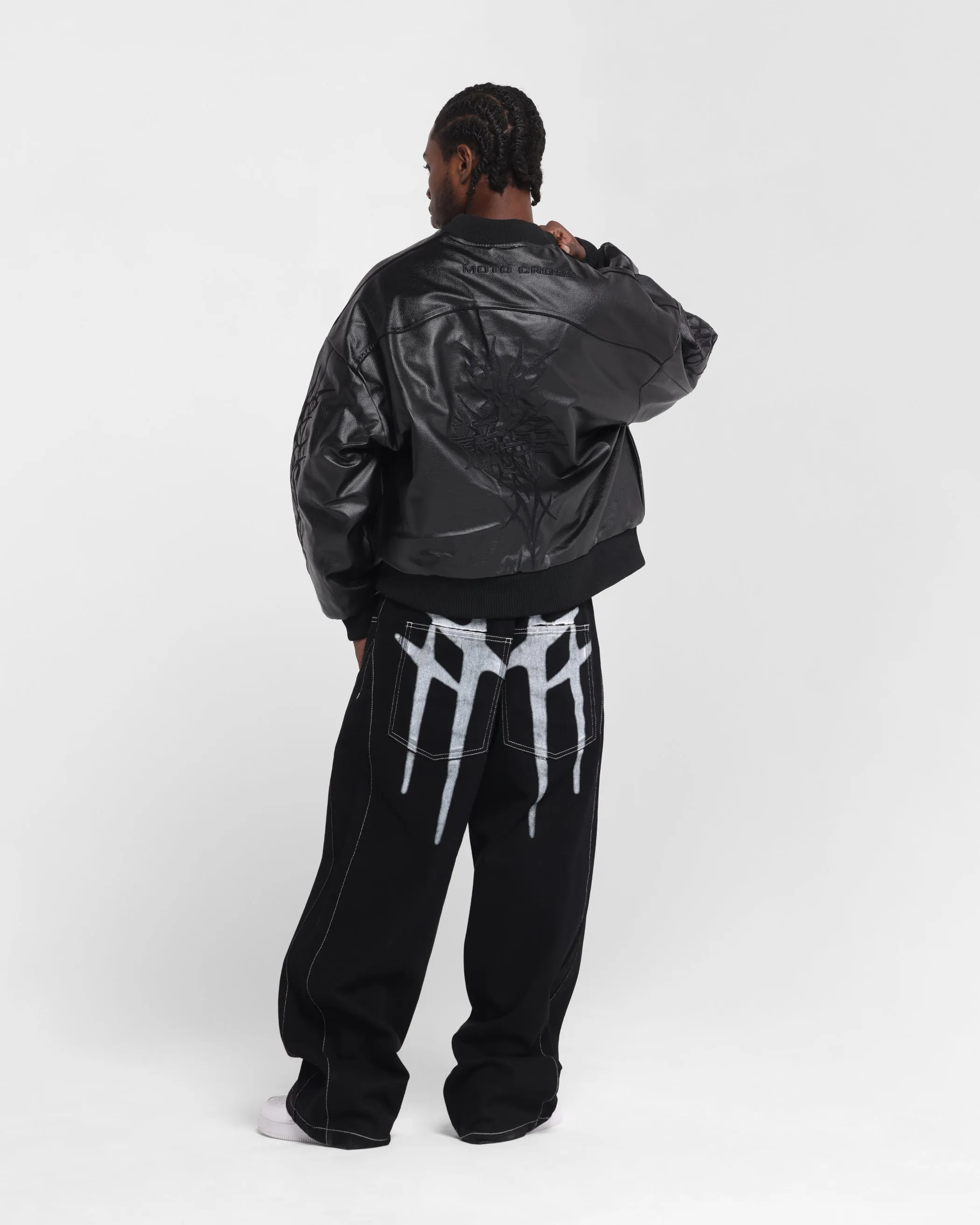 Loiter Tokyo Drift Vegan Leather Jacket Black sold by Culture Kings product image thumbnail 4