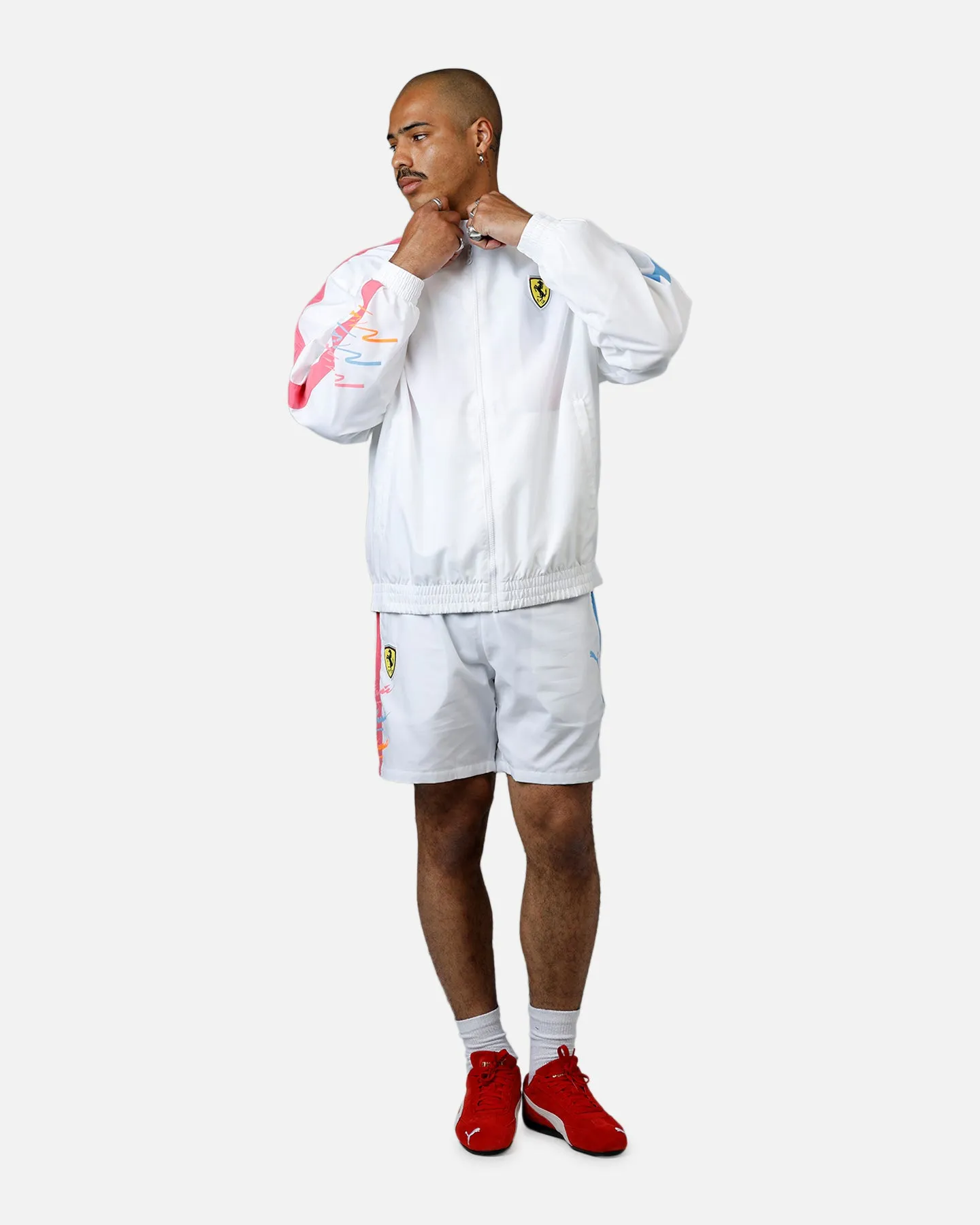 Puma x Scuderia Ferrari Sketches T7 Jacket White sold by Culture Kings product image thumbnail 3
