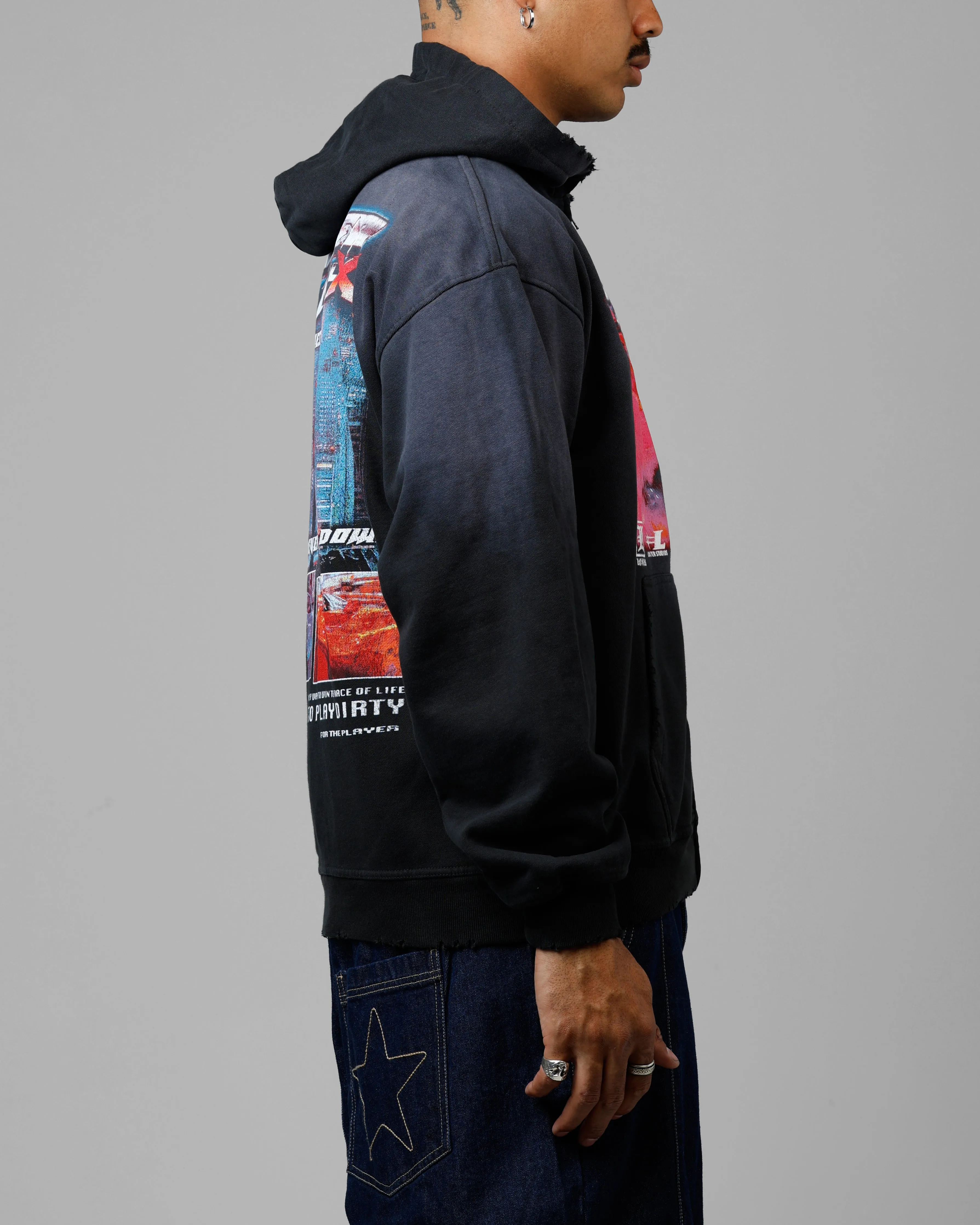 Loiter Speed Vintage Zip Up Hoodie Washed Black sold by Culture Kings product image thumbnail 4