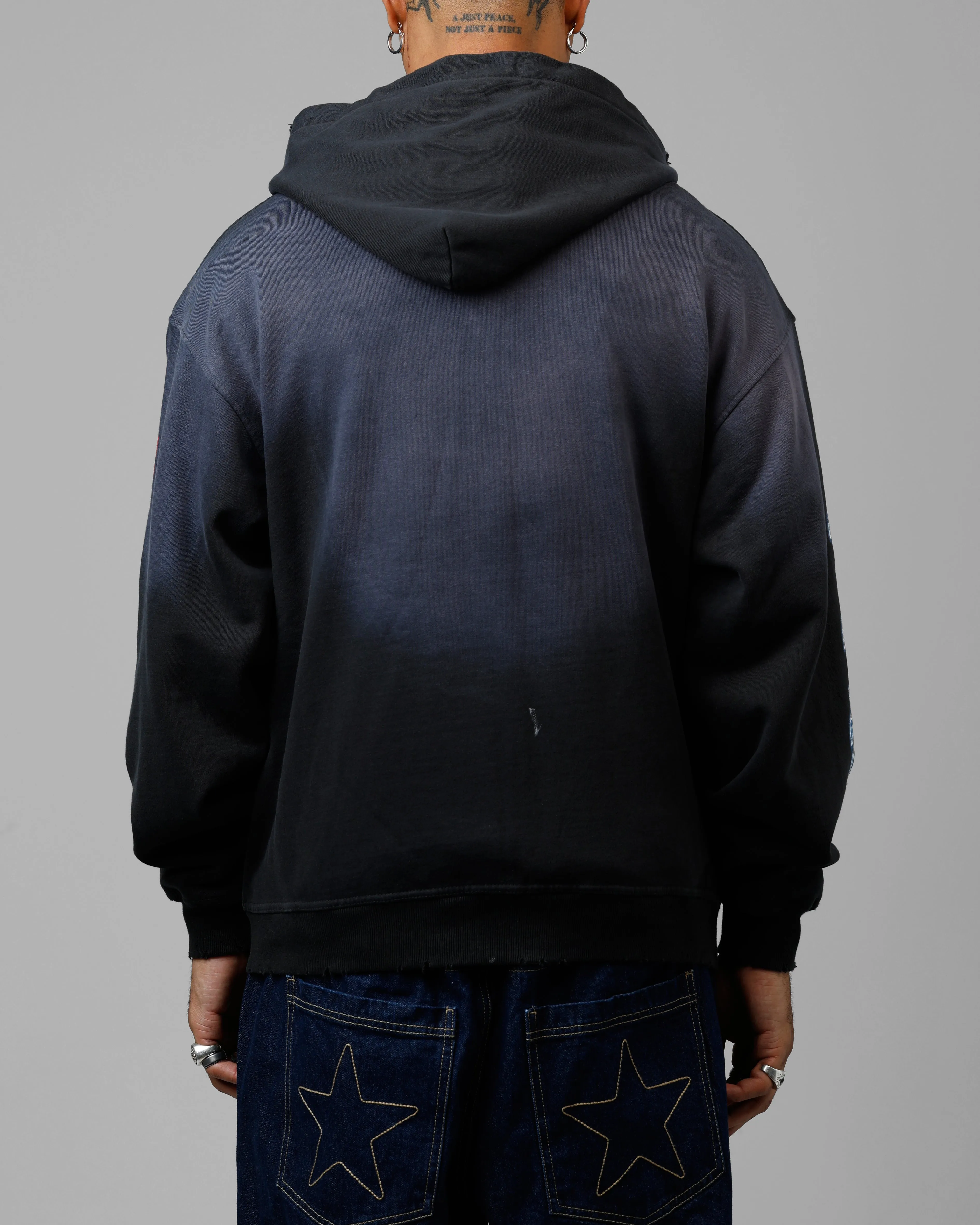 Loiter Void Zip Up Hoodie Washed Black sold by Culture Kings product image thumbnail 2