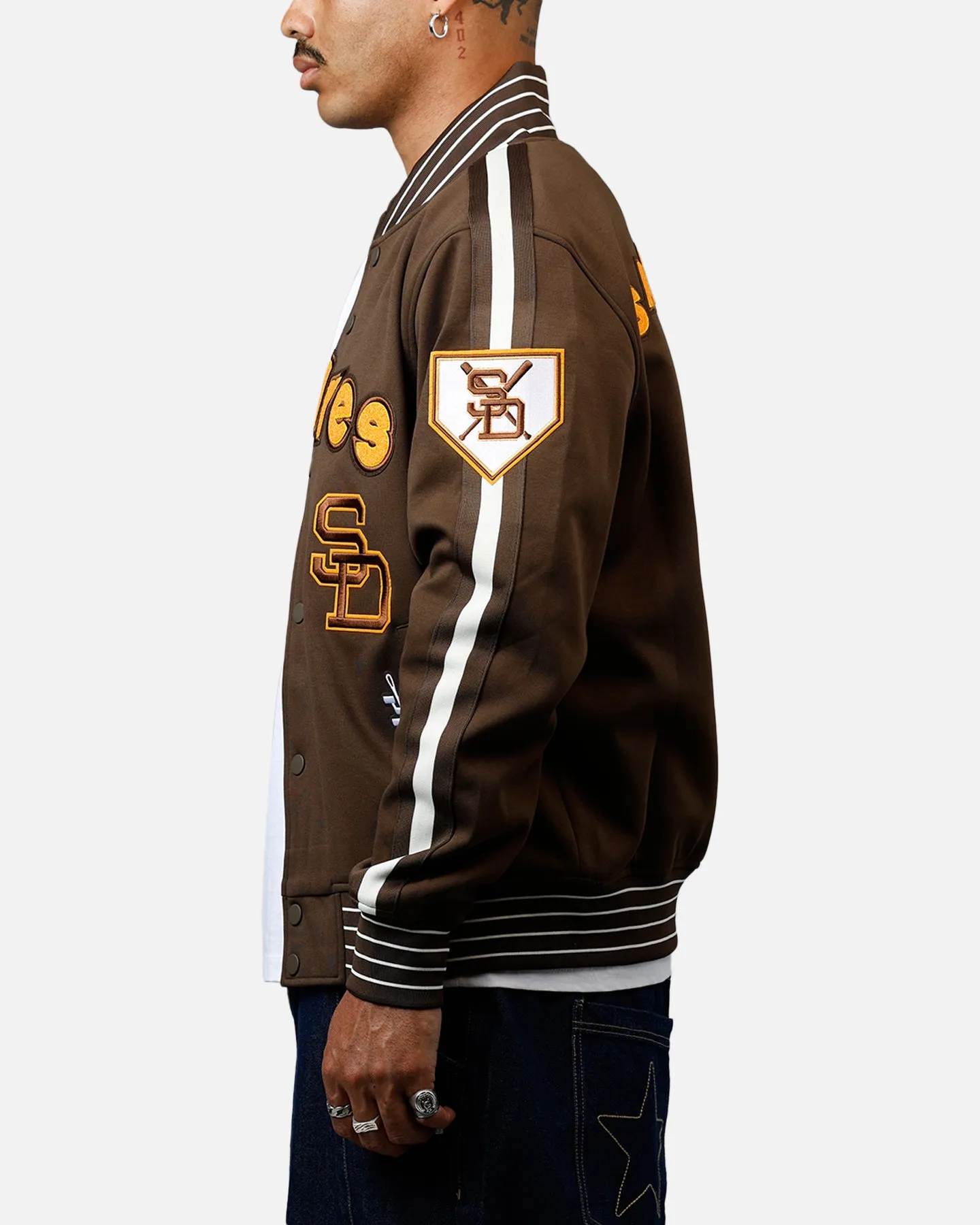Pro Standard San Diego Padres Double Knit Jacket Brown sold by Culture Kings product image thumbnail 5
