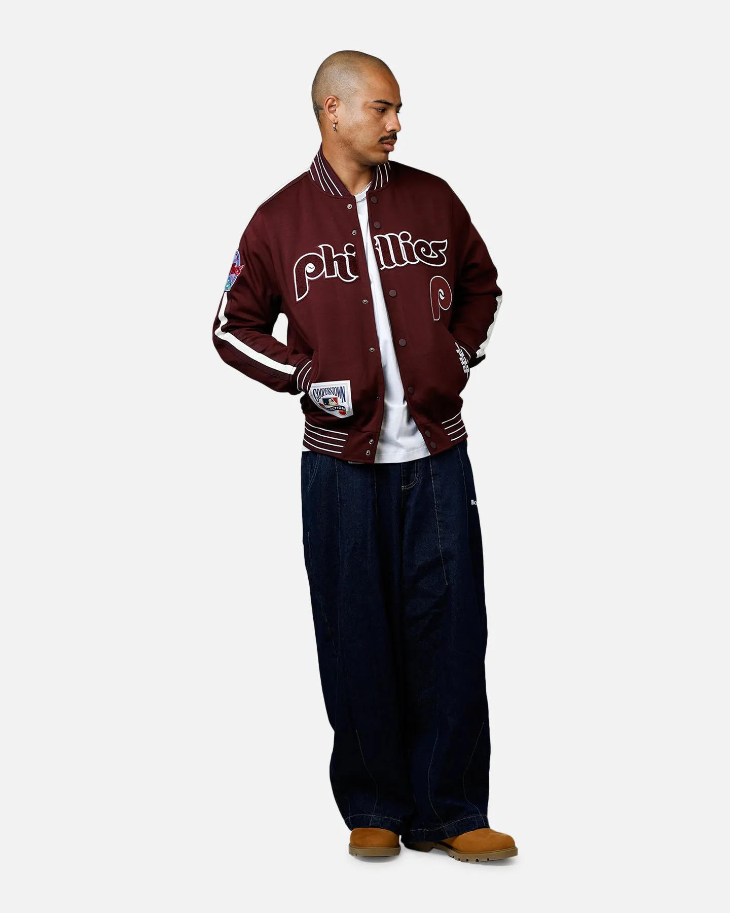 Pro Standard Philadelphia Phillies Double Knit Jacket Burgundy sold by Culture Kings product image thumbnail 3