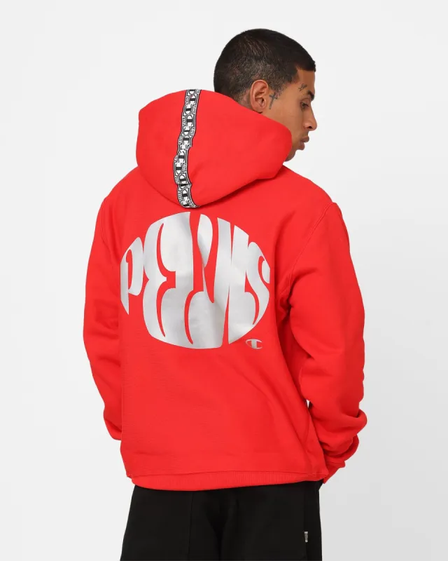 Champion X Pelvis Reverse Weave Hoodie Team Red Scarlet sold by Culture Kings