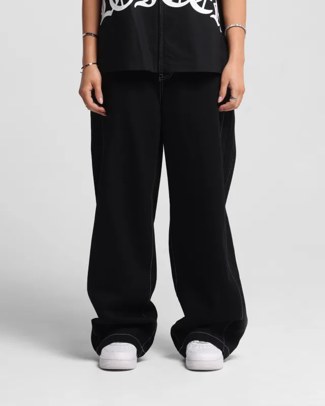 【JADED LONDON】Sonic Embroidered Baggy Jeans Shop Sonic Embroidered Baggy Jeans | Jaded London | Clothing