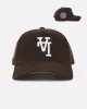 New Era Los Angeles Dodgers 'Upside Down LA Cord' 9FORTY A-Frame Corduroy Snapback Walnut sold by Culture Kings