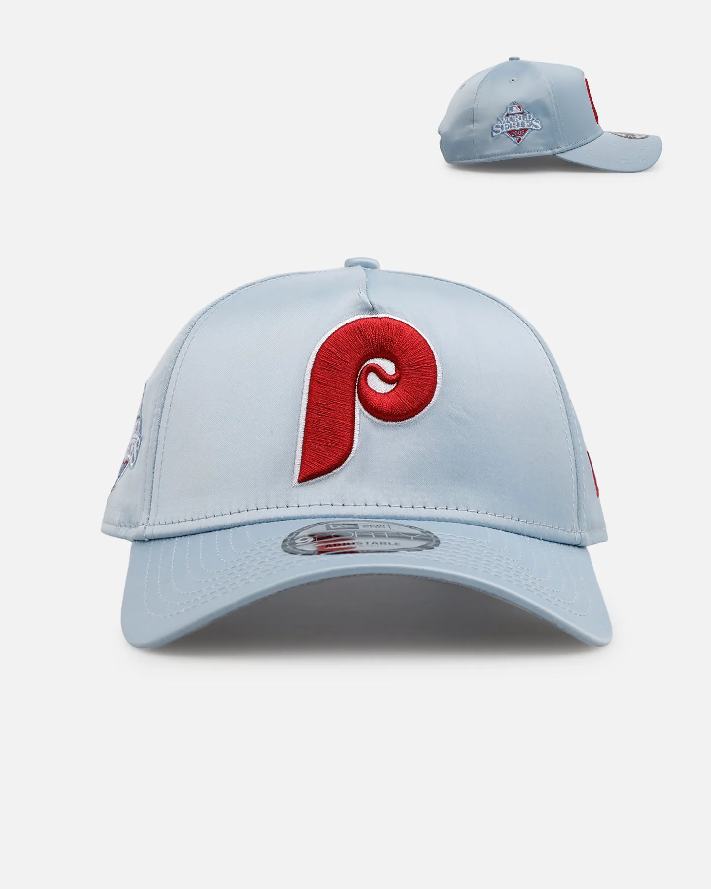 New Era Philadelphia Phillies 'Team Color Satin' 9FORTY A-Frame Snapback Official Team Color sold by Culture Kings