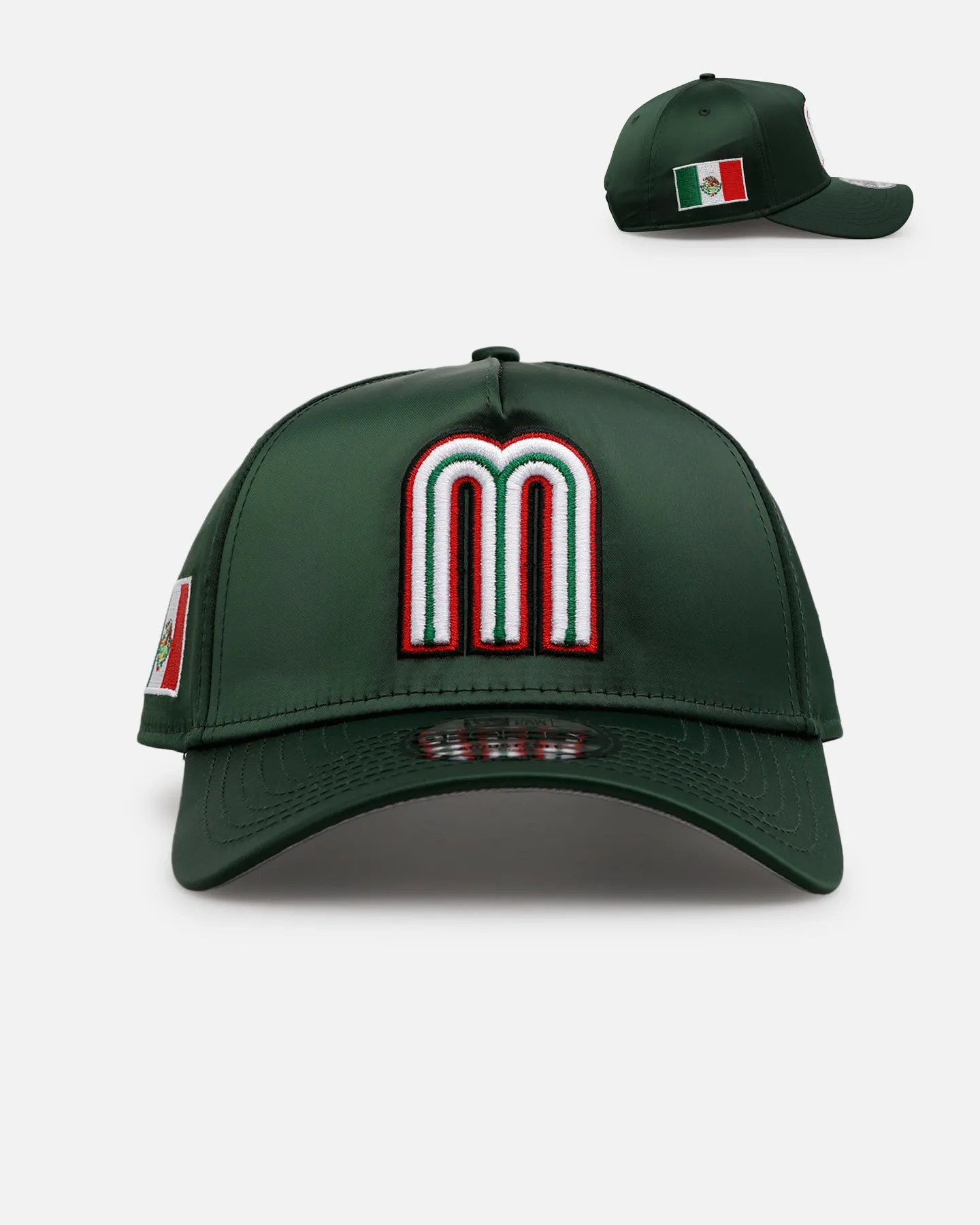 New Era Mexico National Baseball Team 'Team Color Satin' 9FORTY A-Frame Snapback Official Team Color sold by Culture Kings