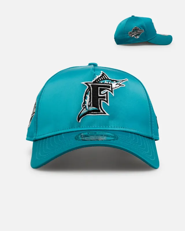 New Era Florida Marlins 'Team Color Satin' 9FORTY A-Frame Snapback Official Team Color sold by Culture Kings