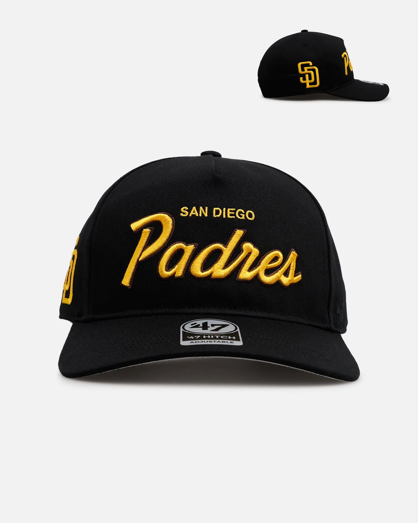 47 Brand San Diego Padres 'Black Dome Script' 47 Hitch Snapback Black sold by Culture Kings