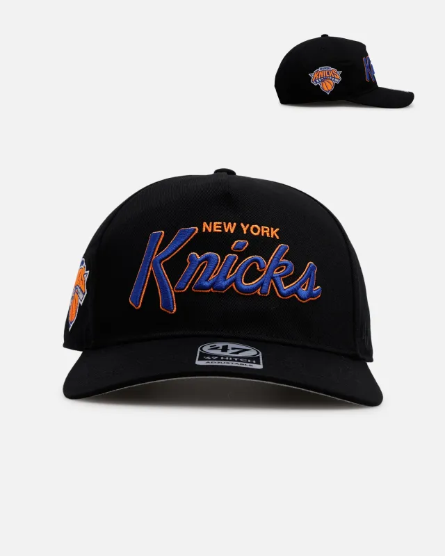 47 Brand New York Knicks 'Black Dome Script' 47 Hitch Snapback Black sold by Culture Kings