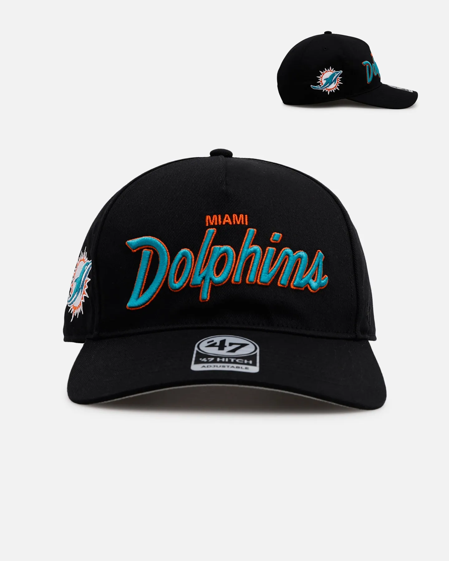 47 Brand Miami Dolphins 'Black Dome Script' 47 Hitch Snapback Black sold by Culture Kings