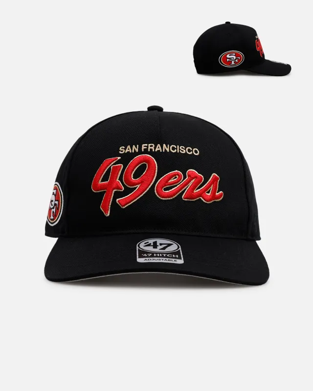 47 Brand San Francisco 49ers 'Black Dome Script' 47 Hitch Snapback Black sold by Culture Kings