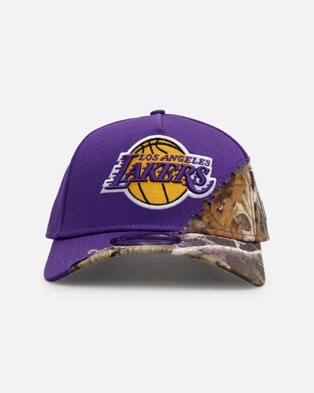 New Era Los Angeles Lakers 'Camo Tear Away' 9FORTY A-Frame Snapback Camo/Official Team Color sold by Culture Kings
