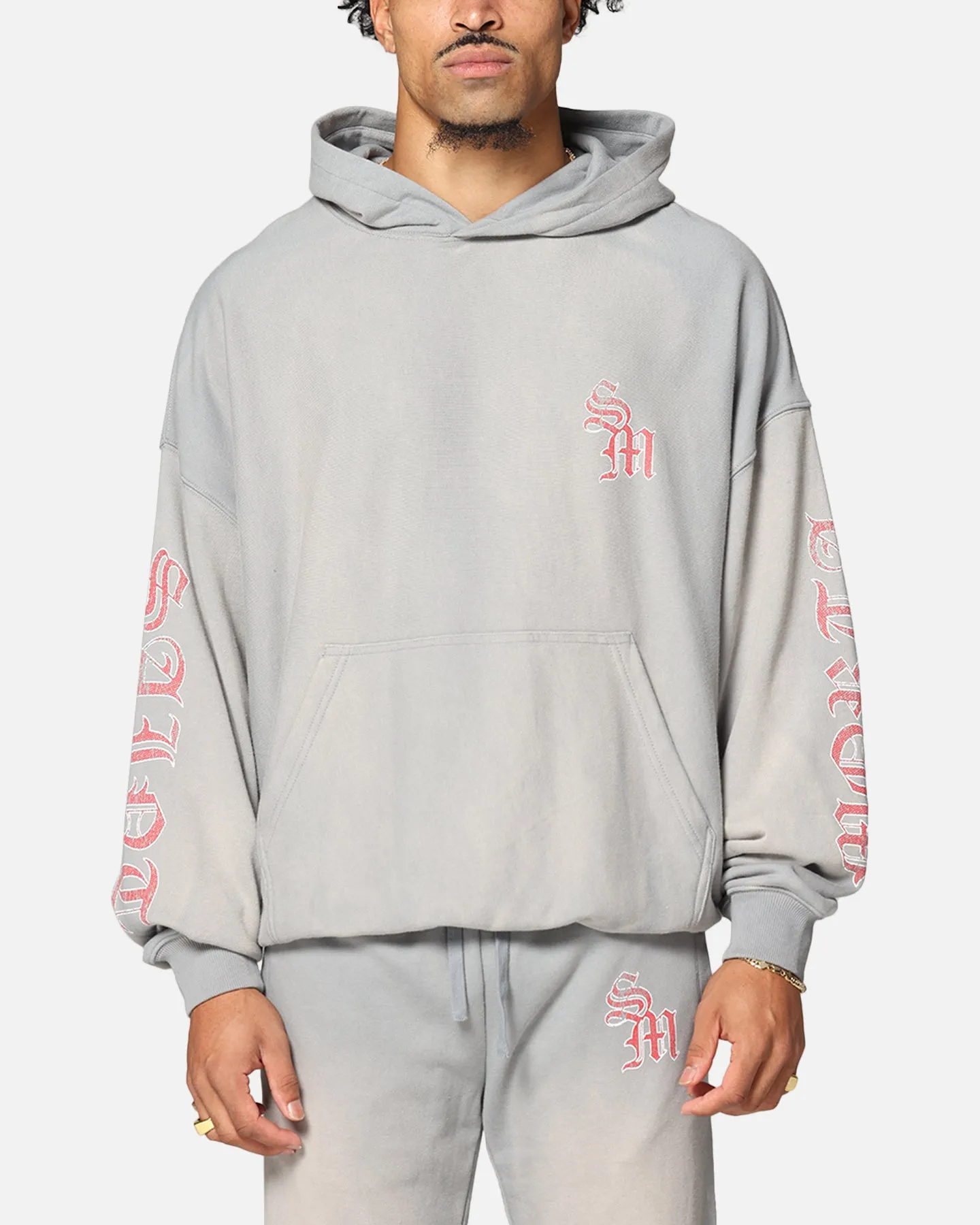 Saint Morta Hardcore Boxy Hoodie Sunfade Grey sold by Culture Kings product image thumbnail 2