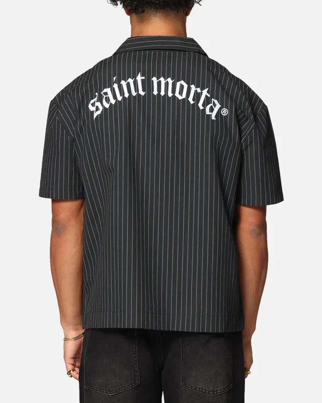 Saint Morta Gothic Pinstripe Button Up Shirt Black sold by Culture Kings