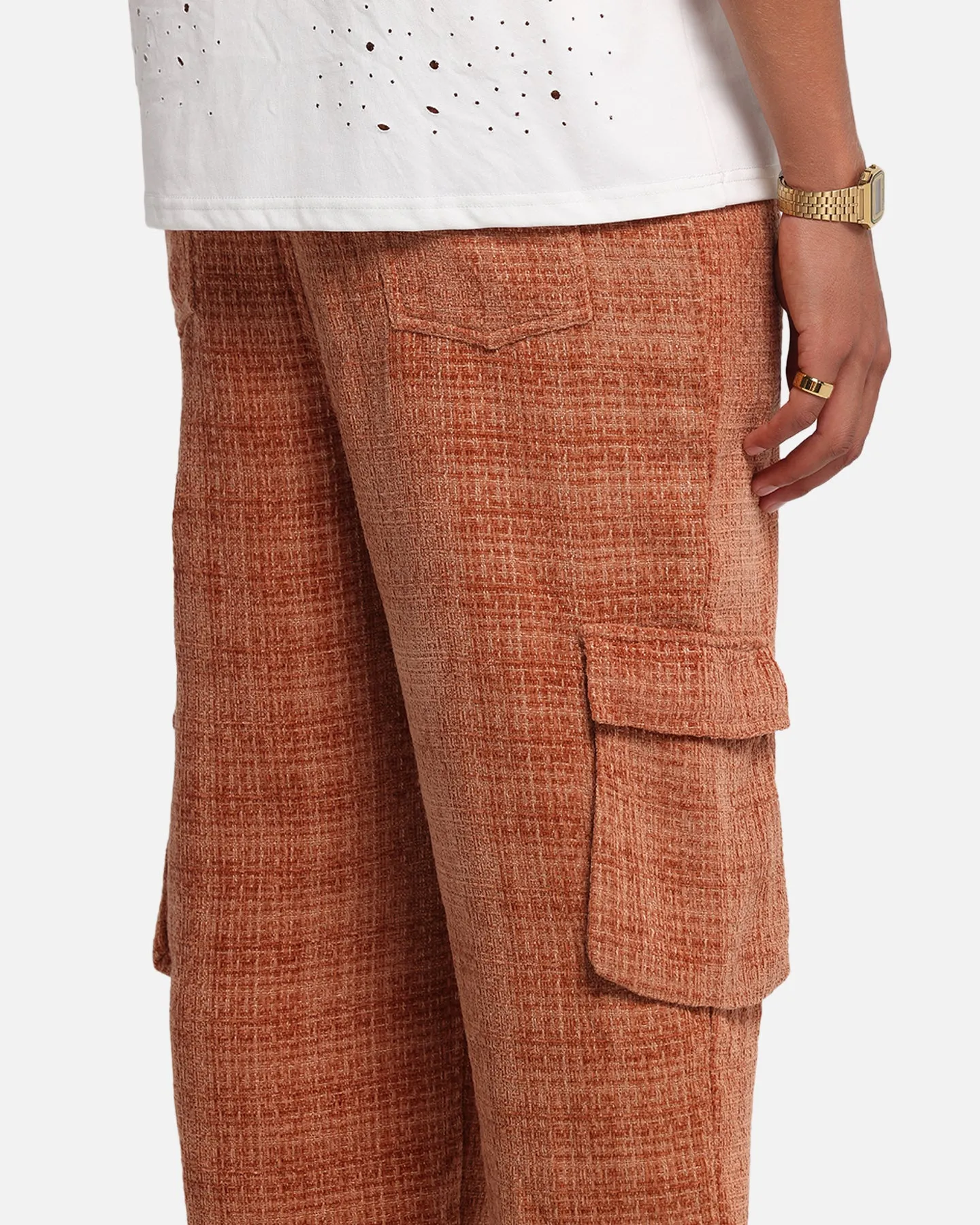 XXIII Boucle Tweed Cargo Pants Rust sold by Culture Kings product image thumbnail 4