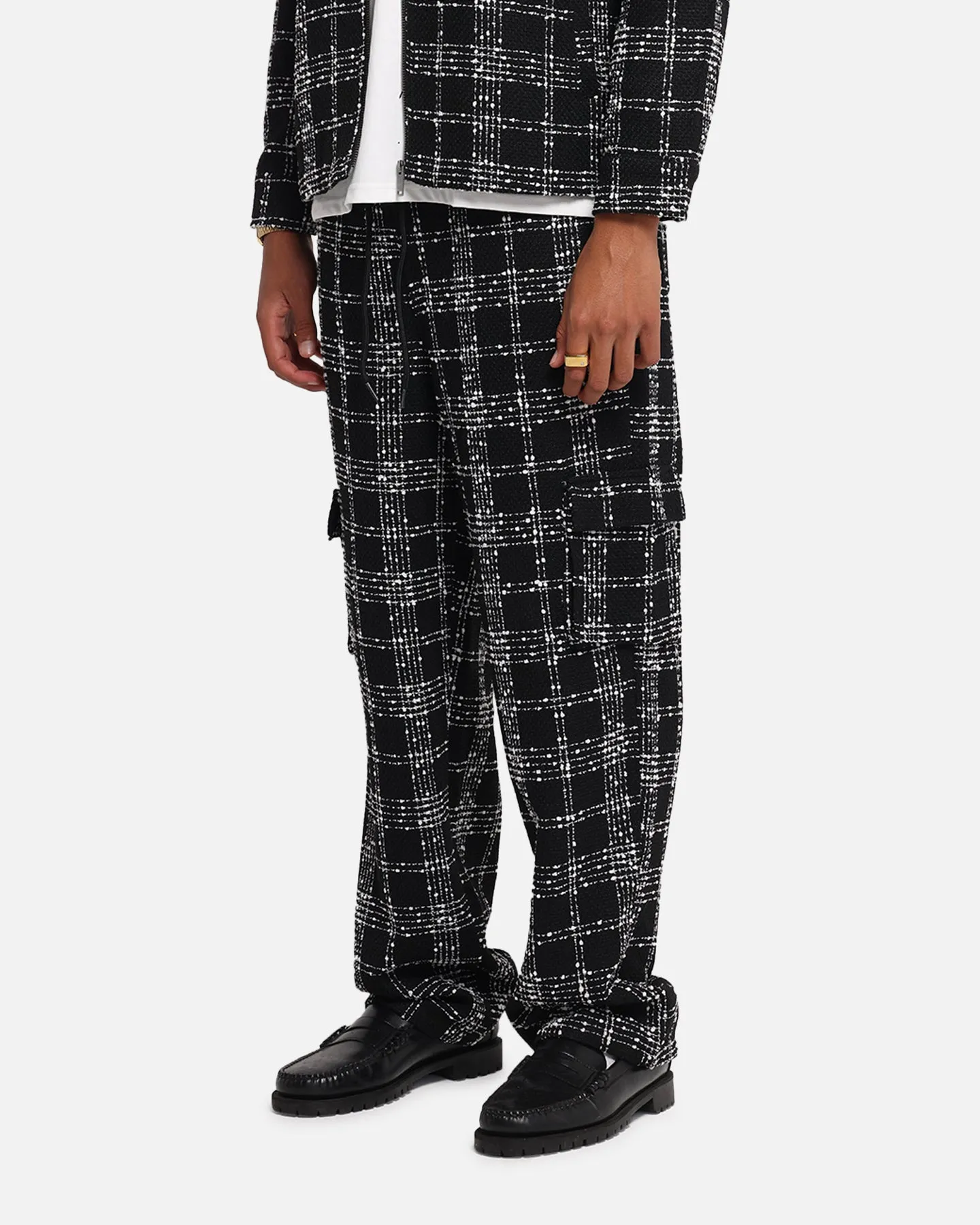 XXIII Boucle Tweed Cargo Pants Black/White sold by Culture Kings product image thumbnail 5