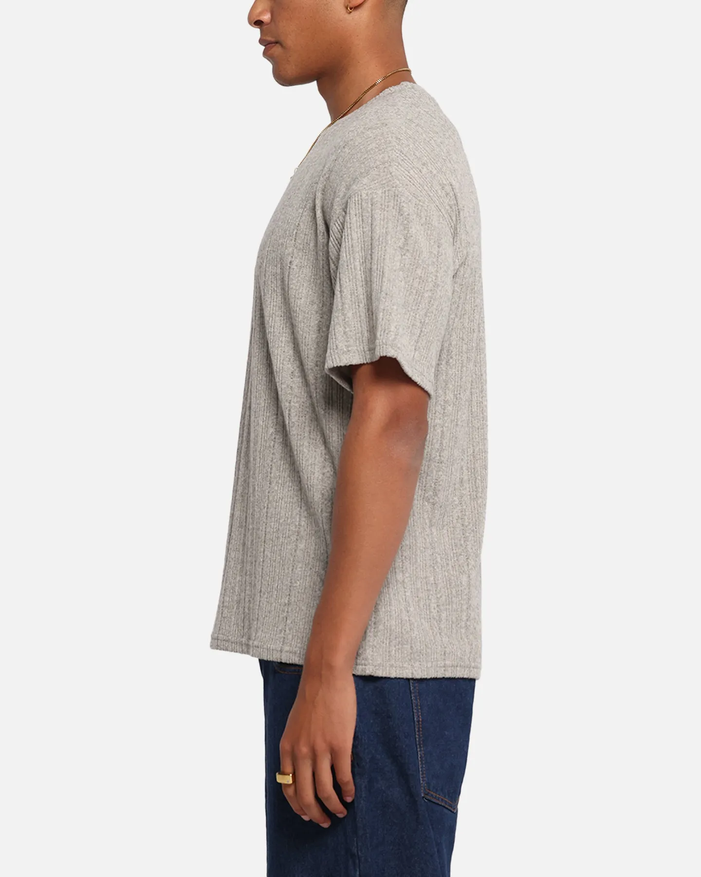 XXIII Rib Knit T-Shirt Grey Marle sold by Culture Kings product image thumbnail 5