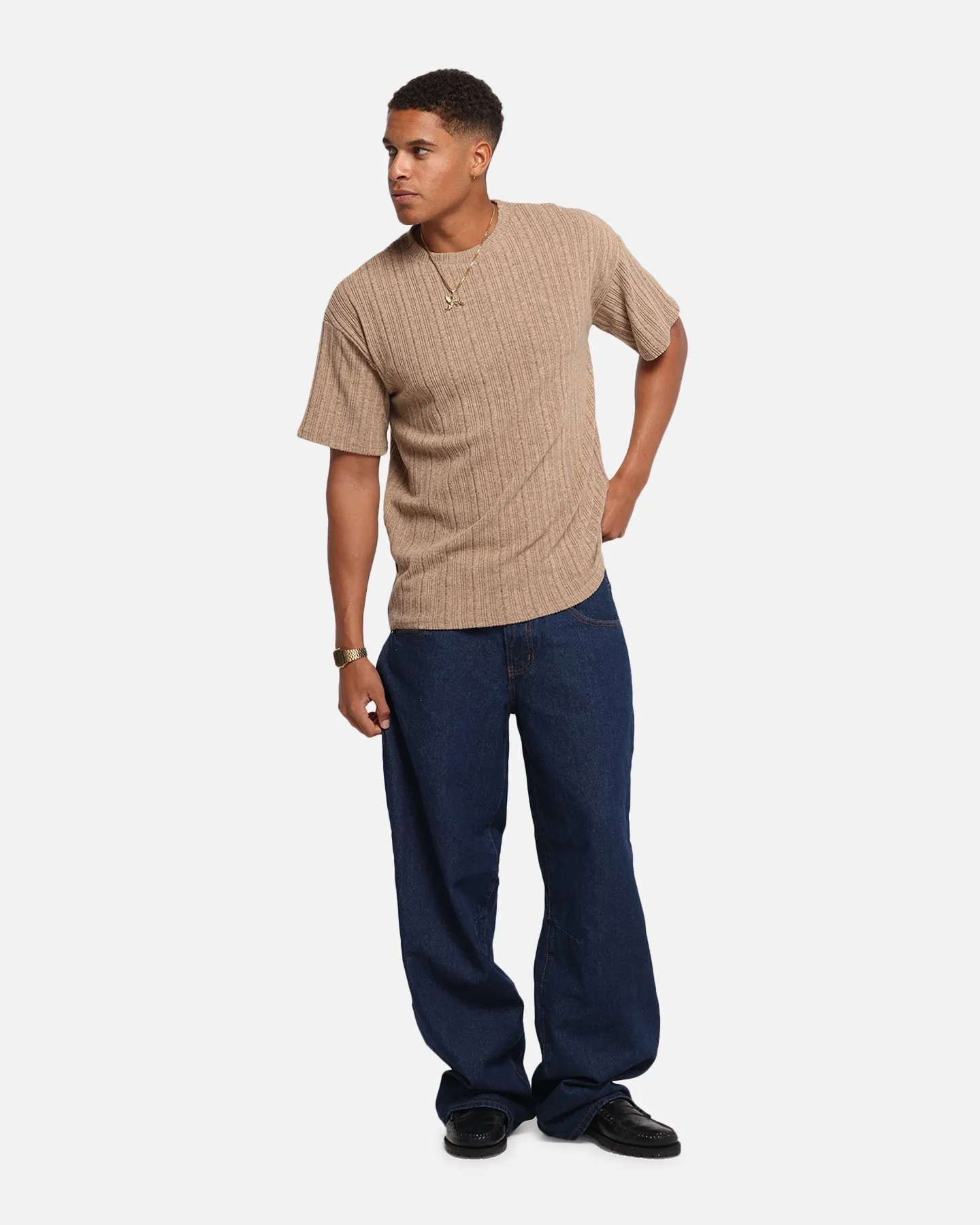 XXIII Rib Knit T-Shirt Tan Marle sold by Culture Kings product image thumbnail 2