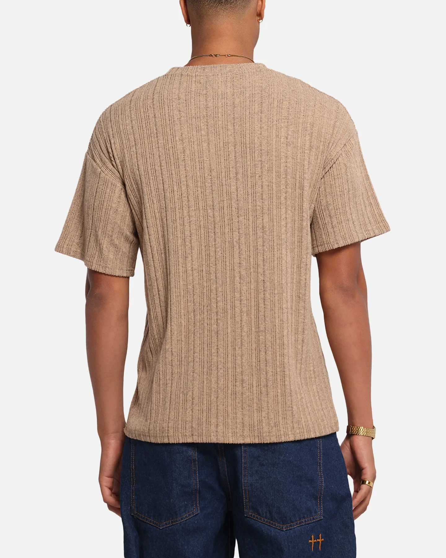 XXIII Rib Knit T-Shirt Tan Marle sold by Culture Kings product image thumbnail 3