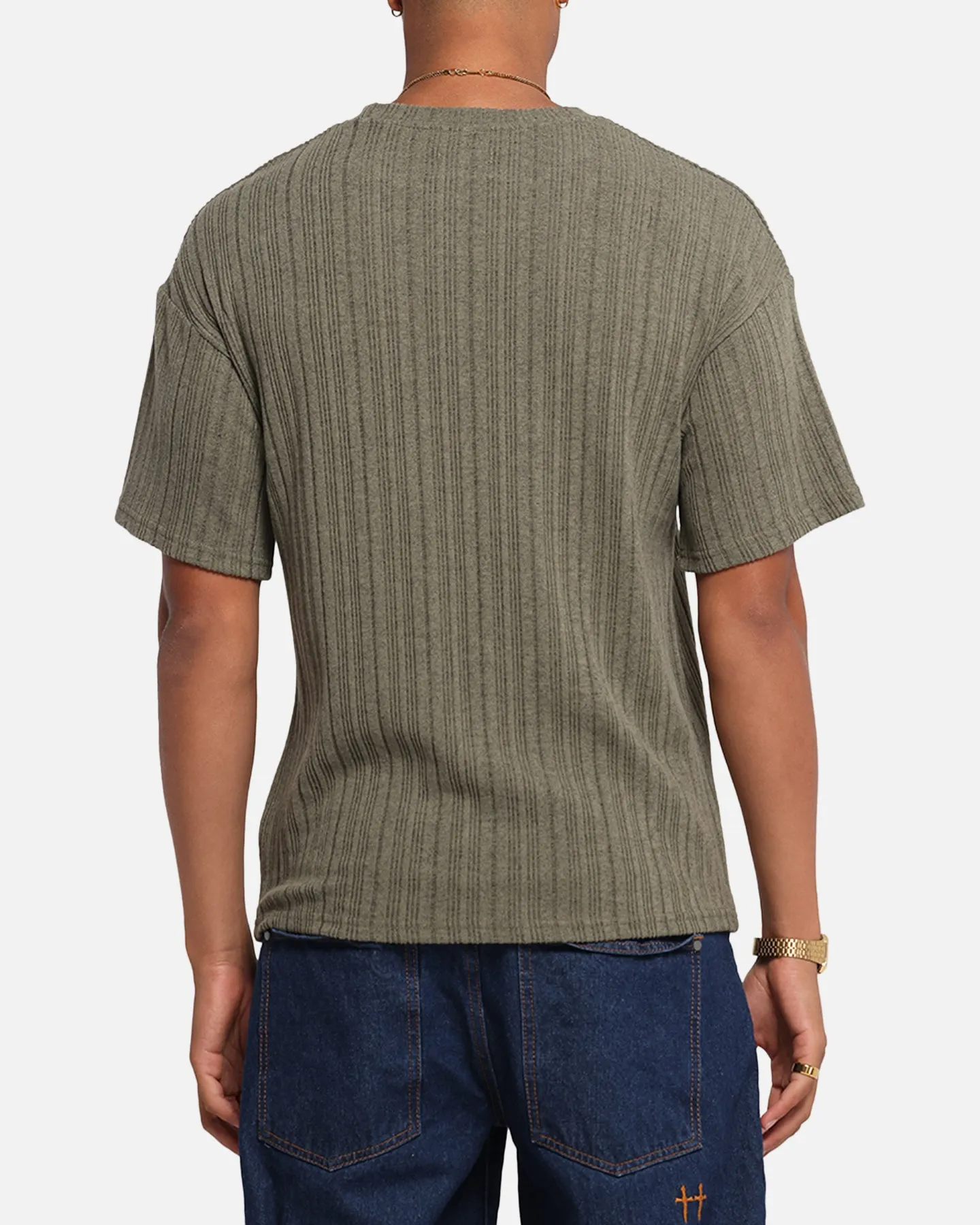 XXIII Rib Knit T-Shirt Olive Marle sold by Culture Kings product image thumbnail 3