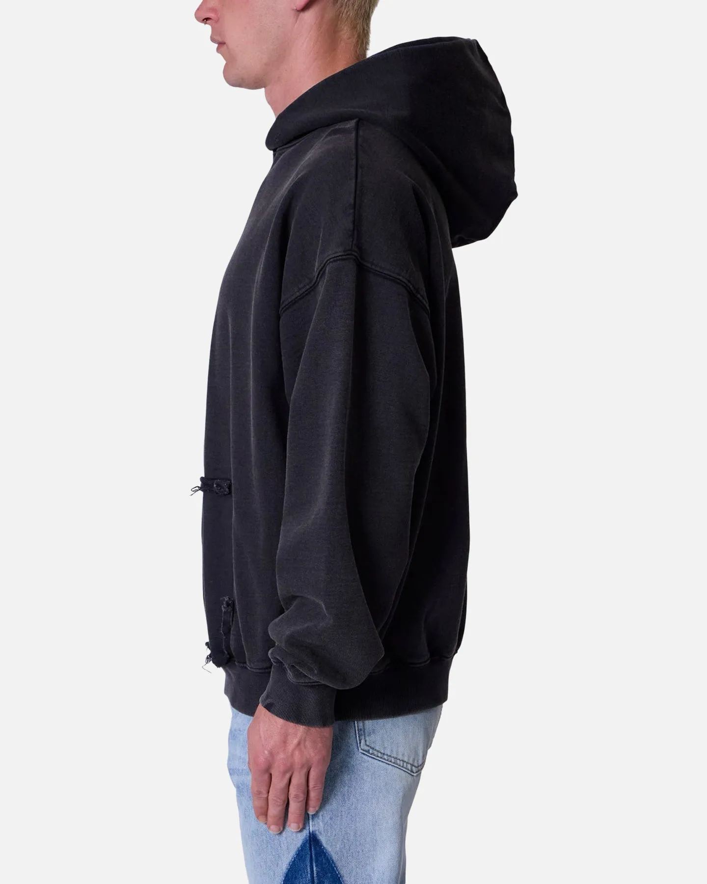 MNML Raw Stitch Hoodie Black sold by Culture Kings product image thumbnail 4