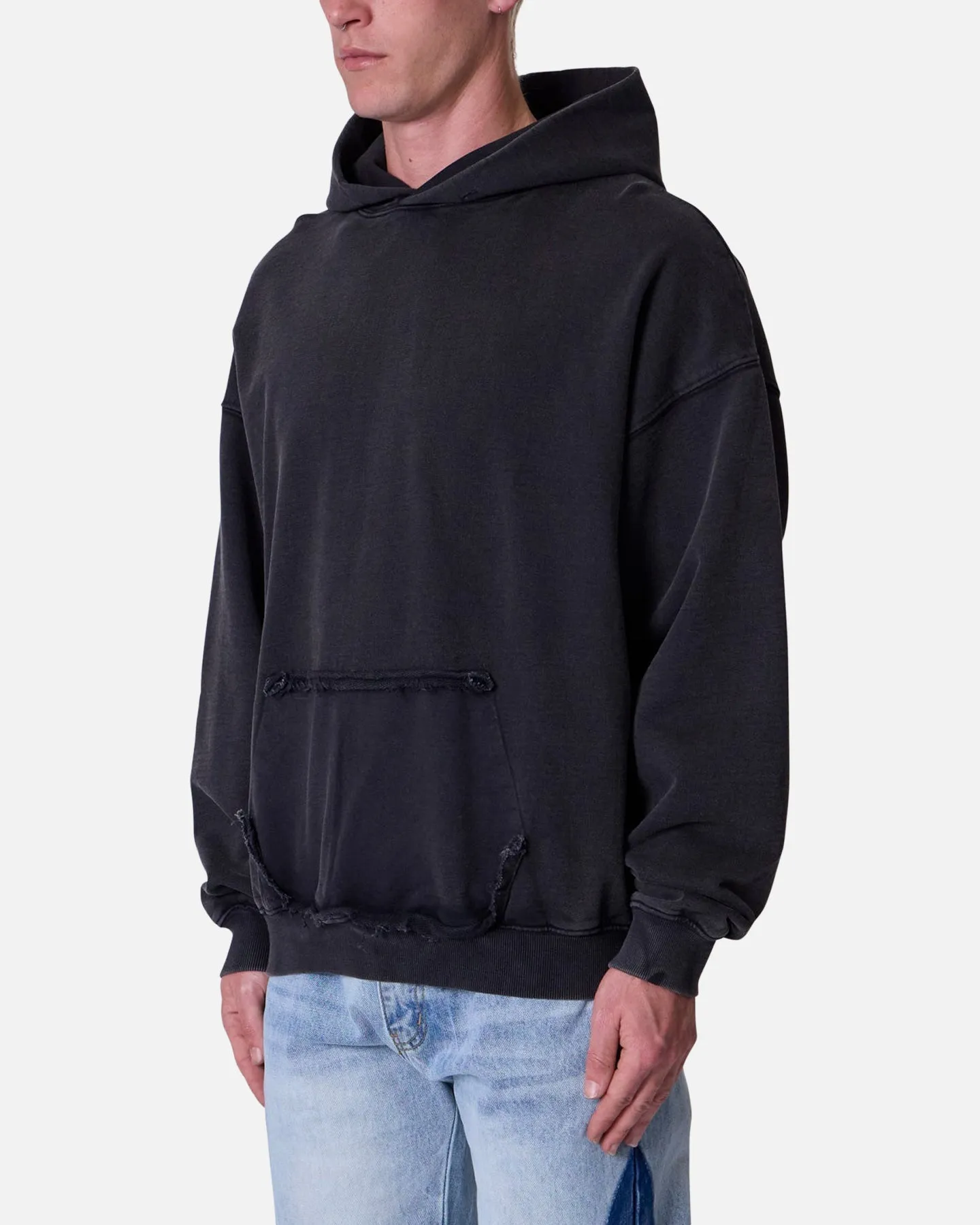 MNML Raw Stitch Hoodie Black sold by Culture Kings product image thumbnail 3