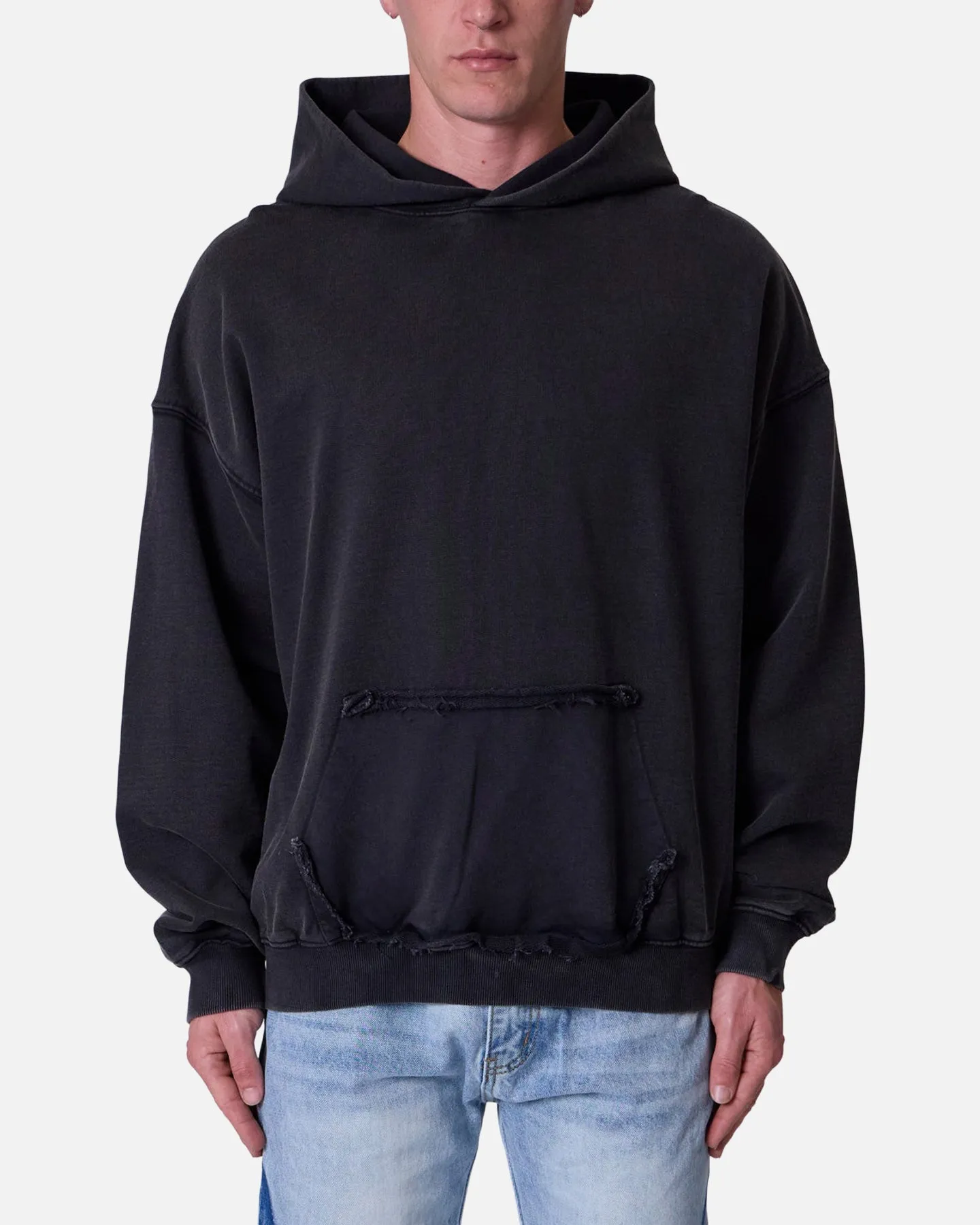 MNML Raw Stitch Hoodie Black sold by Culture Kings