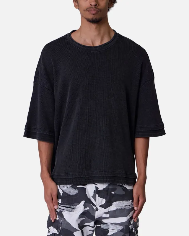 MNML Double Layer Acid Washed T-Shirt Black sold by Culture Kings