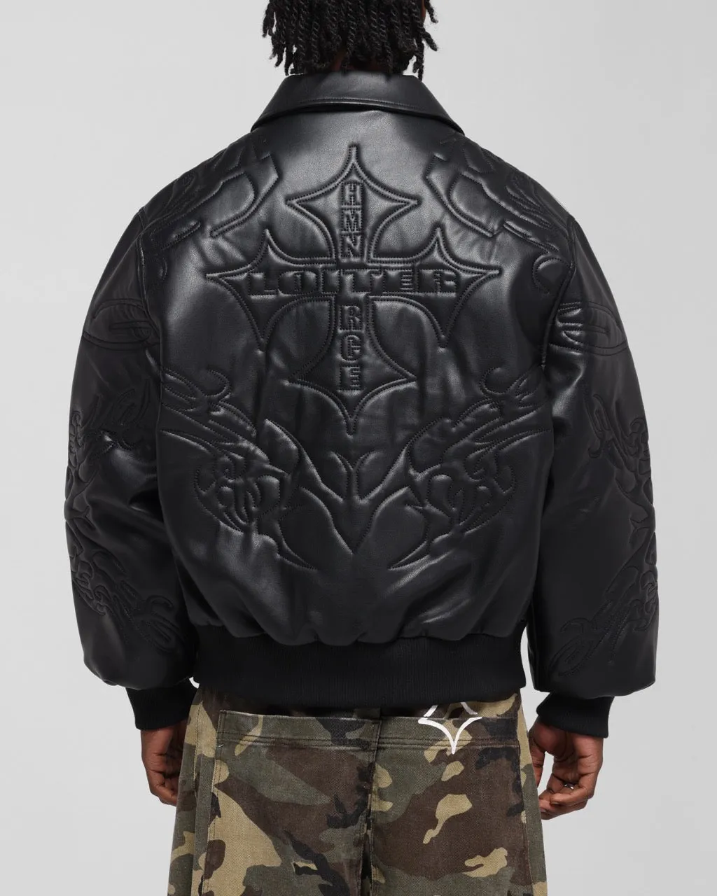 Loiter Fury Leather Jacket Washed Black sold by Culture Kings product image thumbnail 2