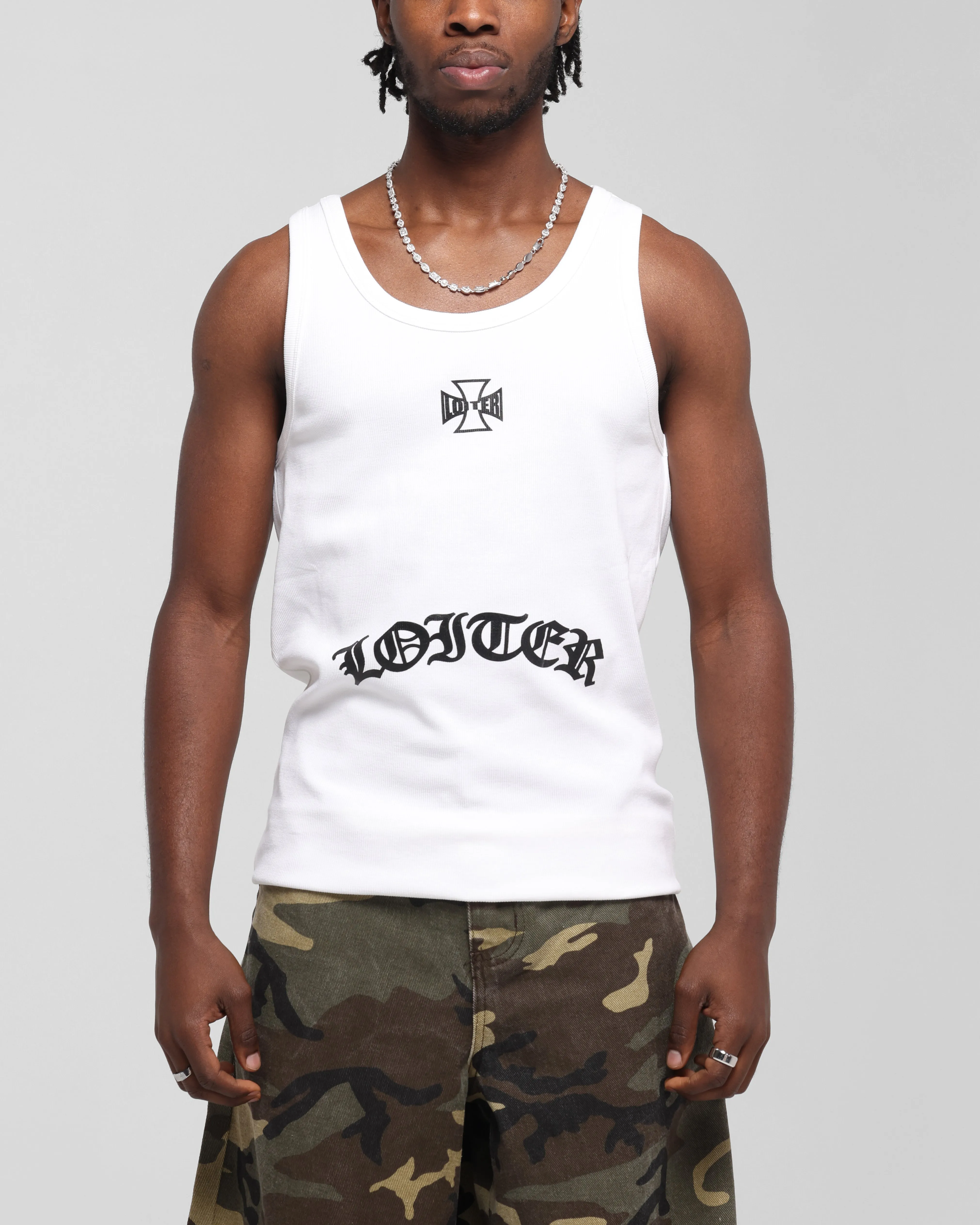 Loiter Gothic Tank Off White sold by Culture Kings