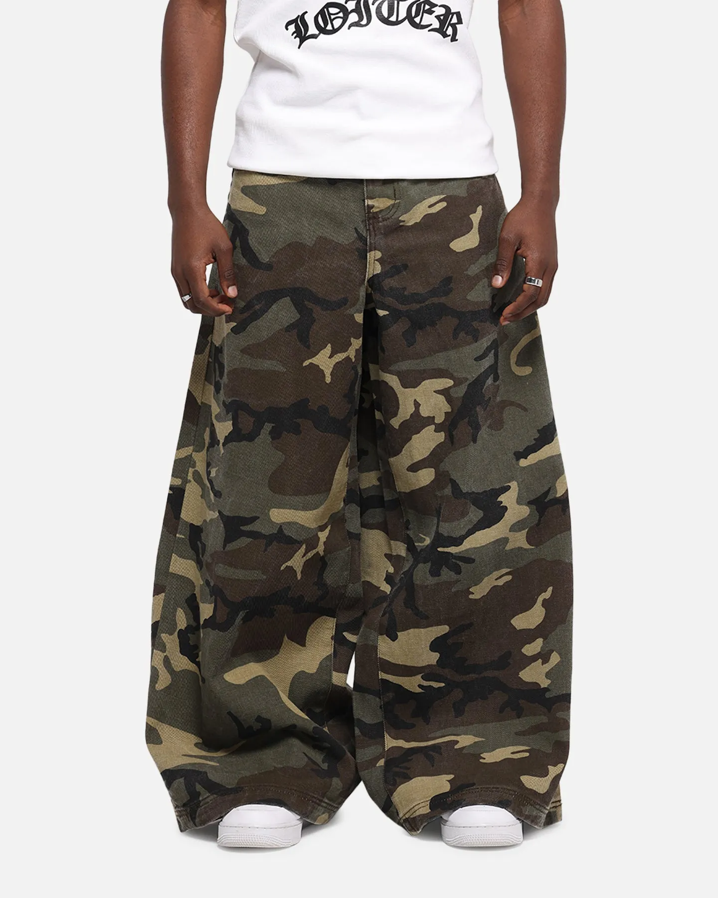 Loiter Skate Jeans Woodland Camo sold by Culture Kings