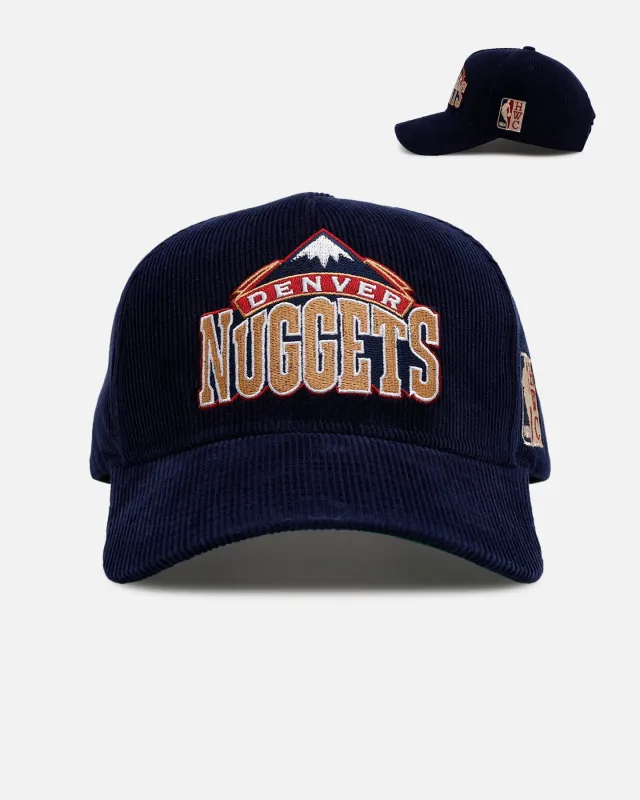 Mitchell & Ness Denver Nuggets 'Vintage Cord' Pro Pinch Corduroy Snapback Navy sold by Culture Kings