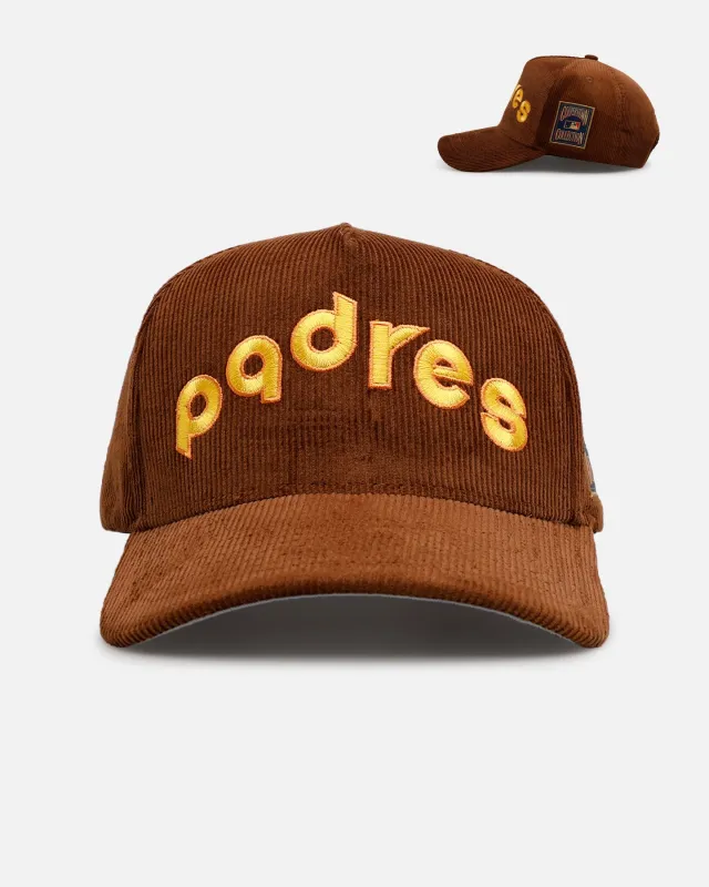Mitchell & Ness San Diego Padres 'Vintage Cord' Pro Pinch Corduroy Snapback Brown sold by Culture Kings