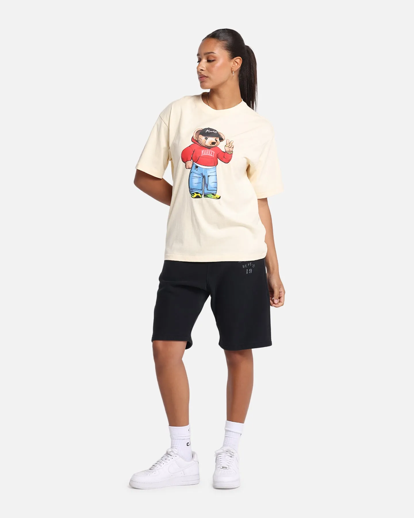 Market Fit Check Bear T-Shirt Cream sold by Culture Kings product image thumbnail 2