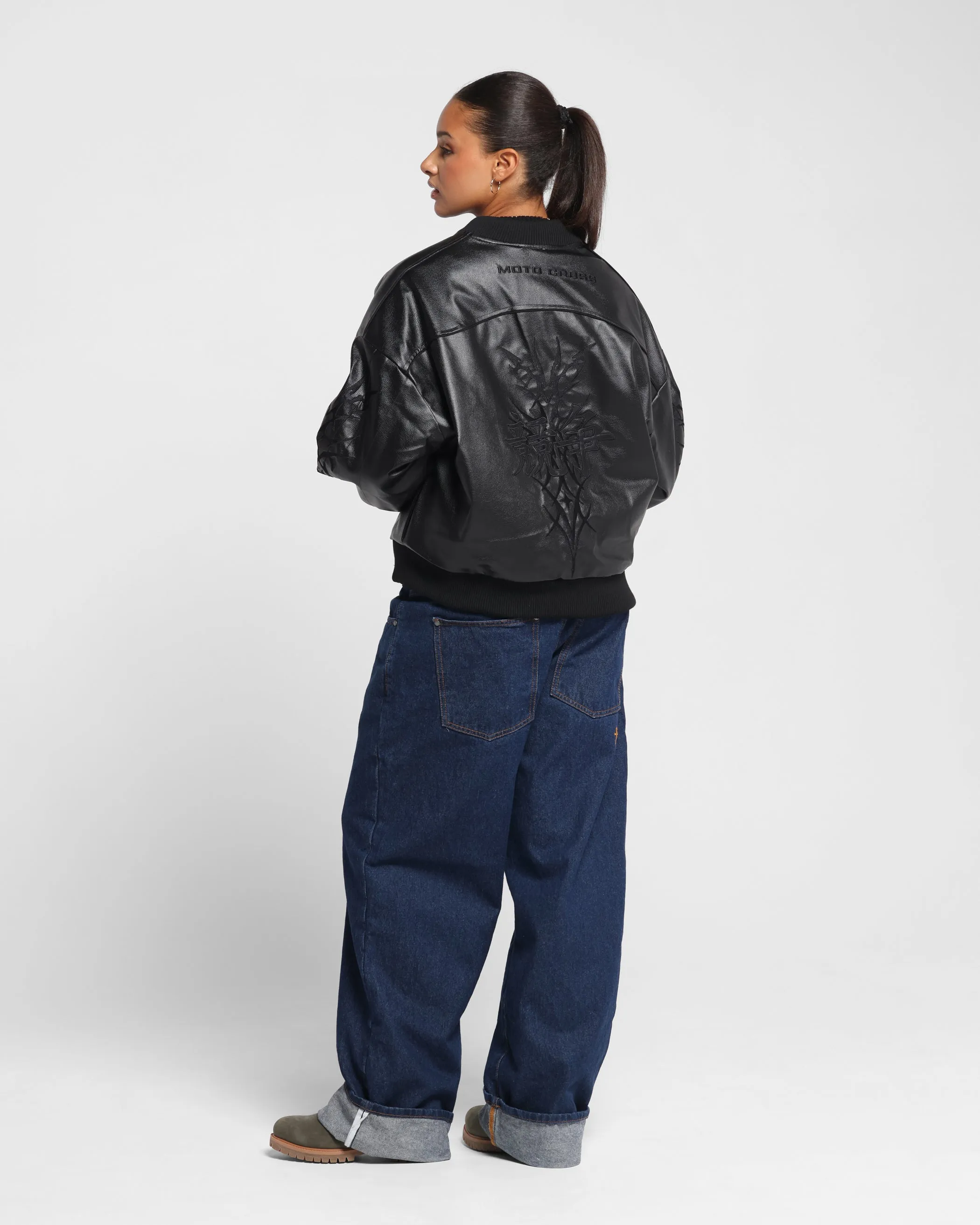 Loiter Tokyo Drift Vegan Leather Jacket Black sold by Culture Kings product image thumbnail 3