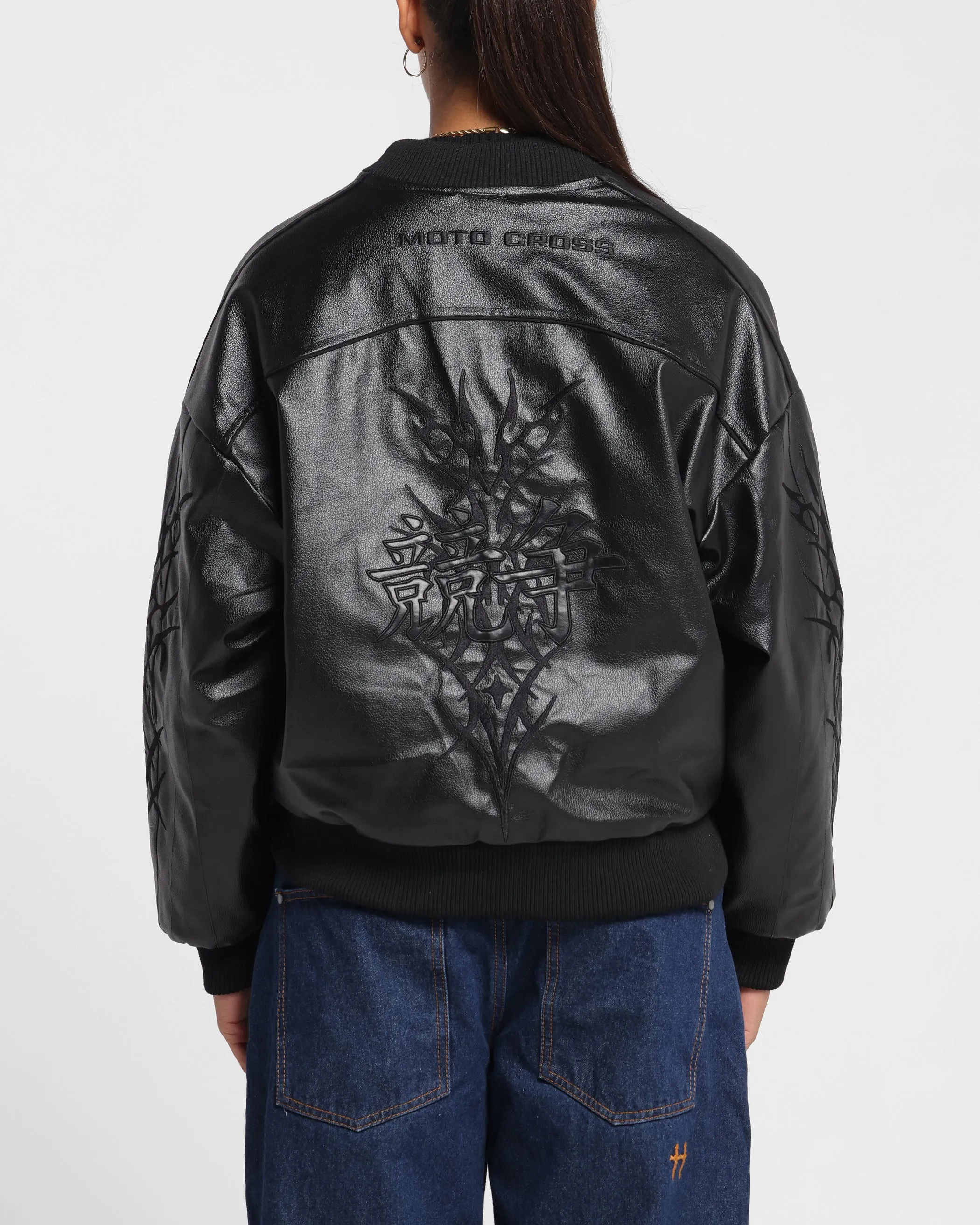 Loiter Tokyo Drift Vegan Leather Jacket Black sold by Culture Kings product image thumbnail 2